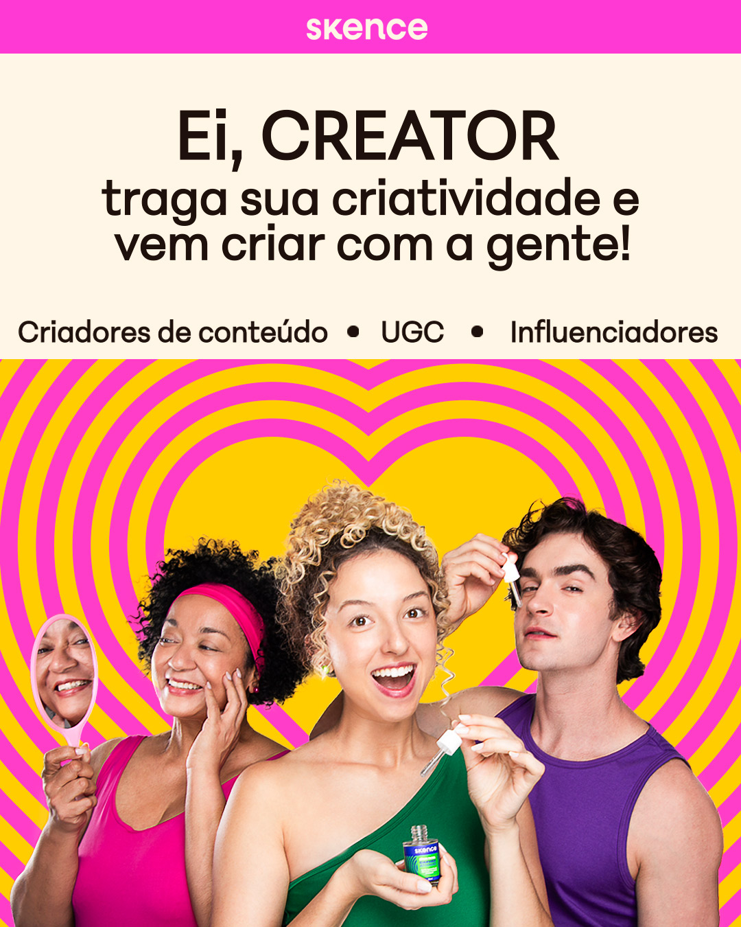 Skence Facebook ad: PROCURA-SE: Criadores apaixonados por autocuidados…