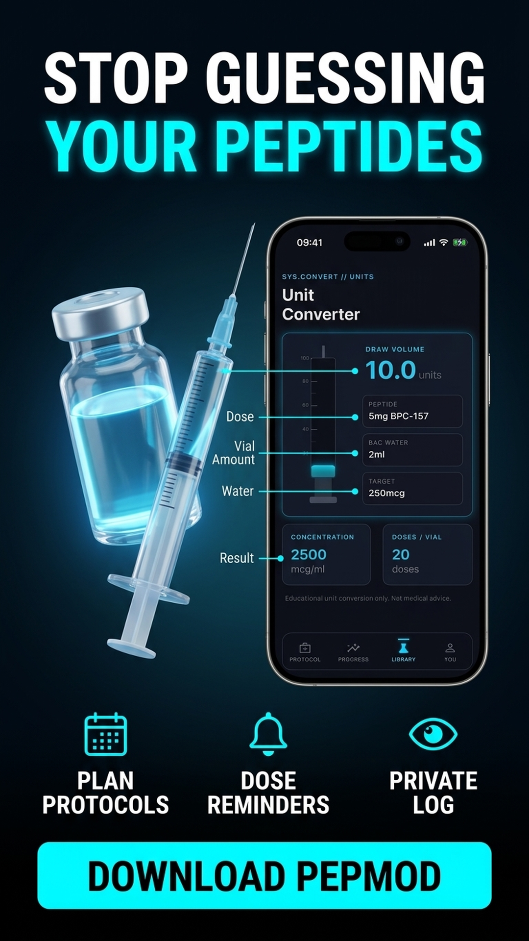 PepMod: Peptide Protocol Tracker Facebook ad: PepMod