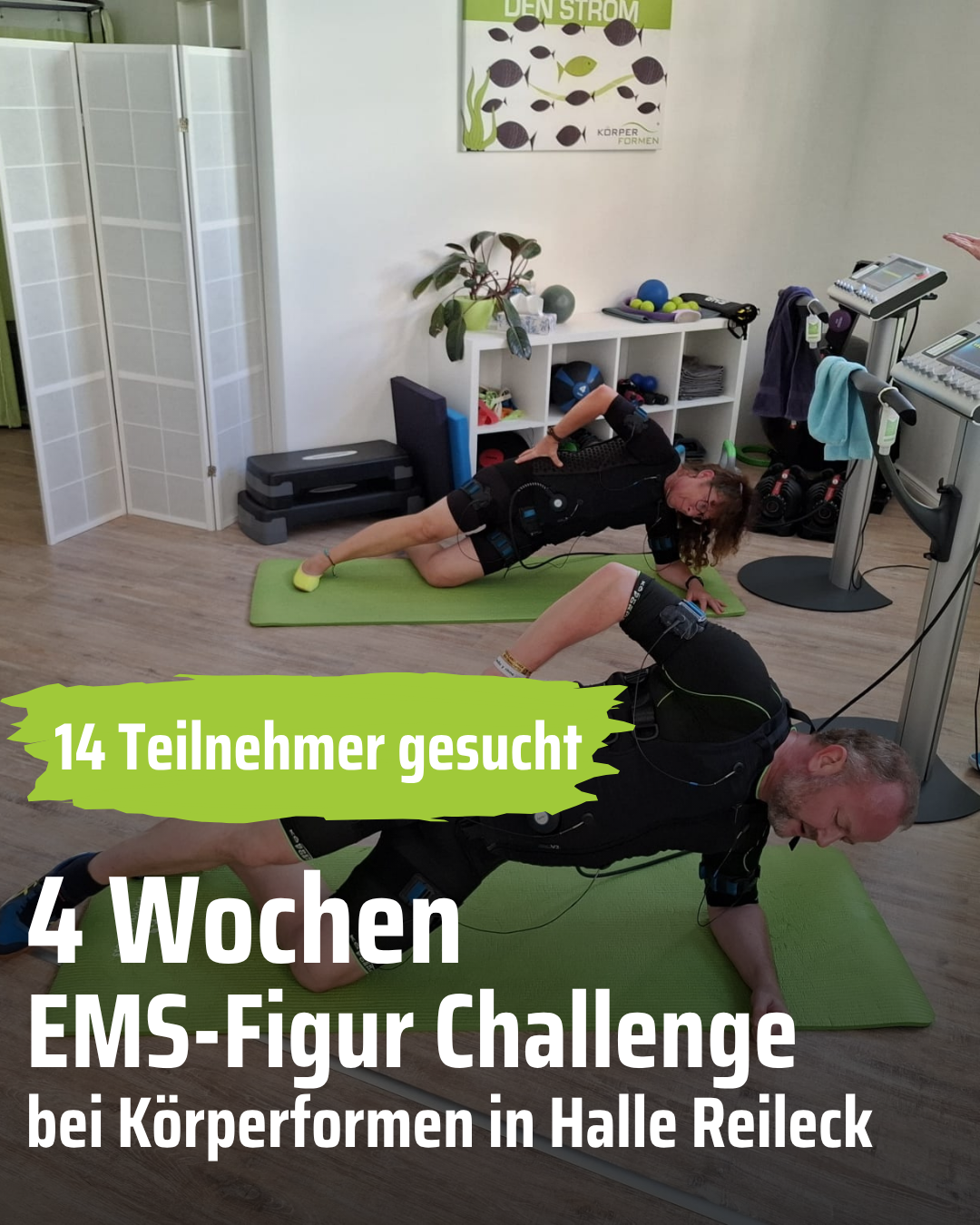 Körperformen Halle Reileck - EMS Gesundheitsstudio Facebook ad: 4 Wochen EMS Figur Challenge