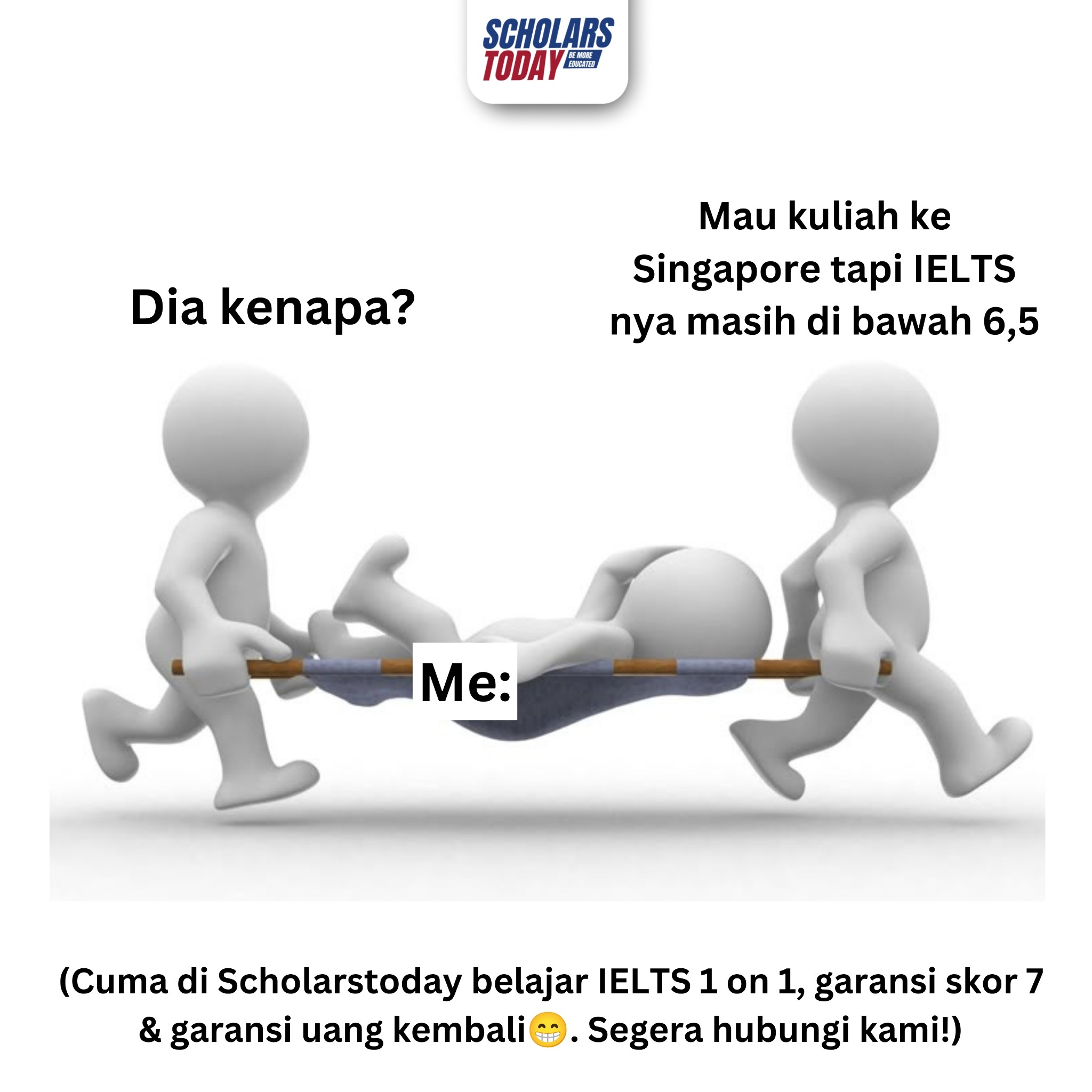 Scholarstoday Facebook ad: Garansi Skor 7 & Garansi Uang Kembali