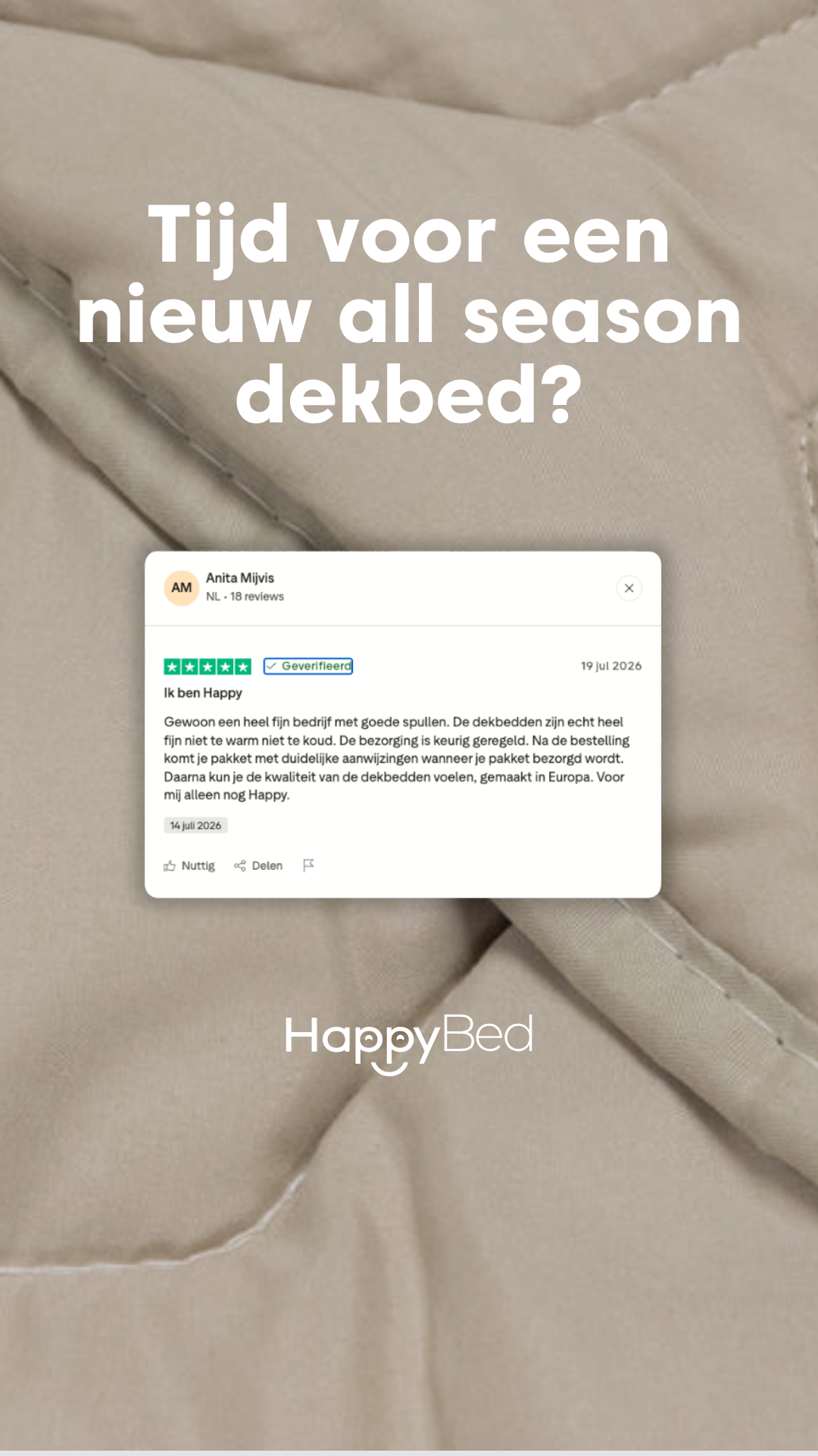HappyBed Facebook ad