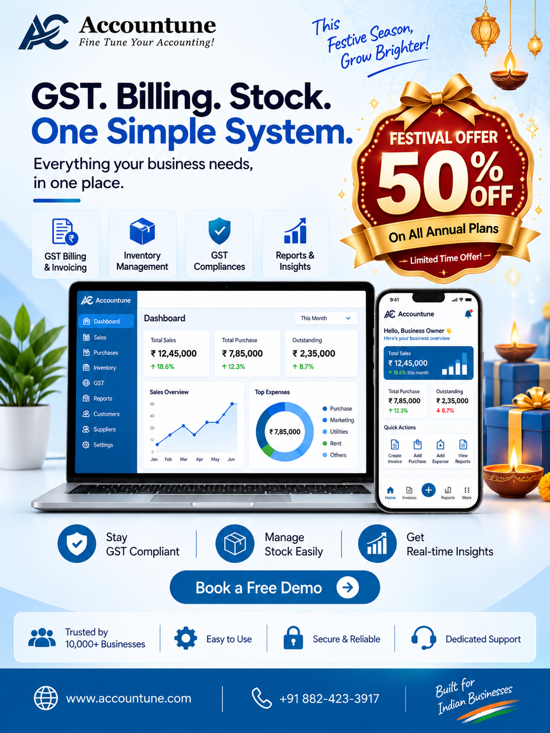 Accountune - Smart Accounting & Invoicing App Facebook ad