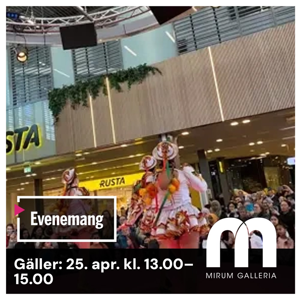 Mirum Galleria Facebook ad: Erbjudanden, event & upplevelser - alltid något på…