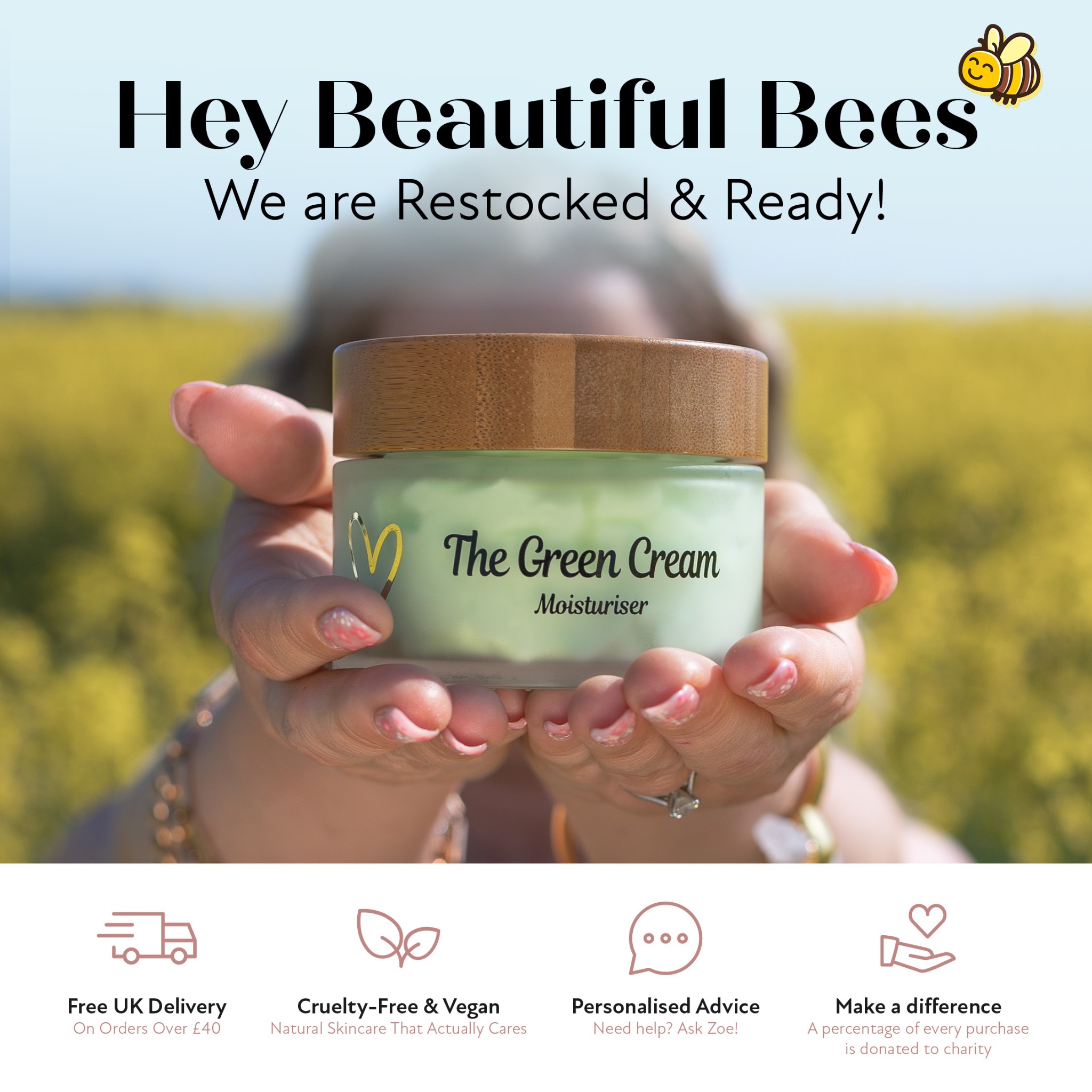 Zoe Bee Beauty Facebook ad: Online Today Only - While Stocks Last
