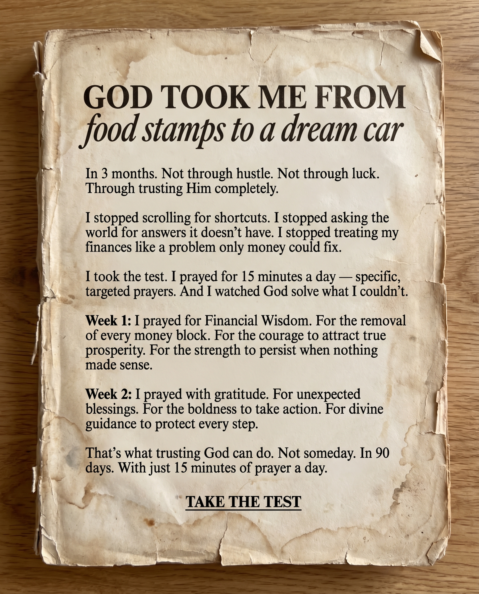 Grace & Wellness Ministry Facebook ad: Take the Quiz