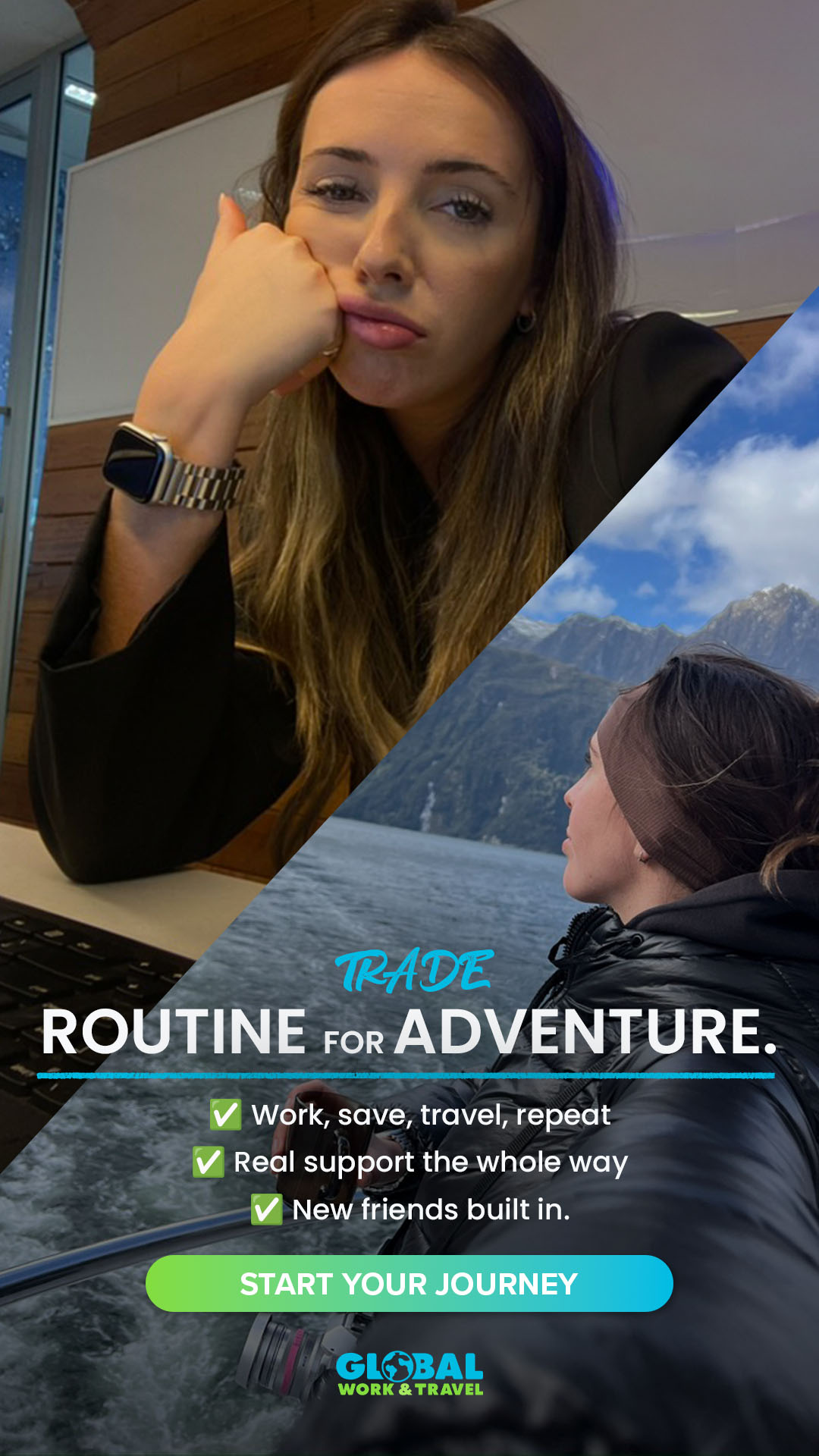 Global Work & Travel Facebook ad