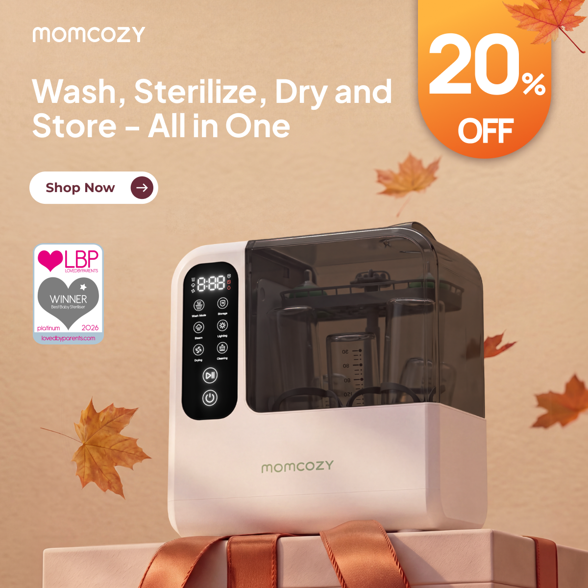 Momcozy Facebook ad: Deep Clean. Less Work.