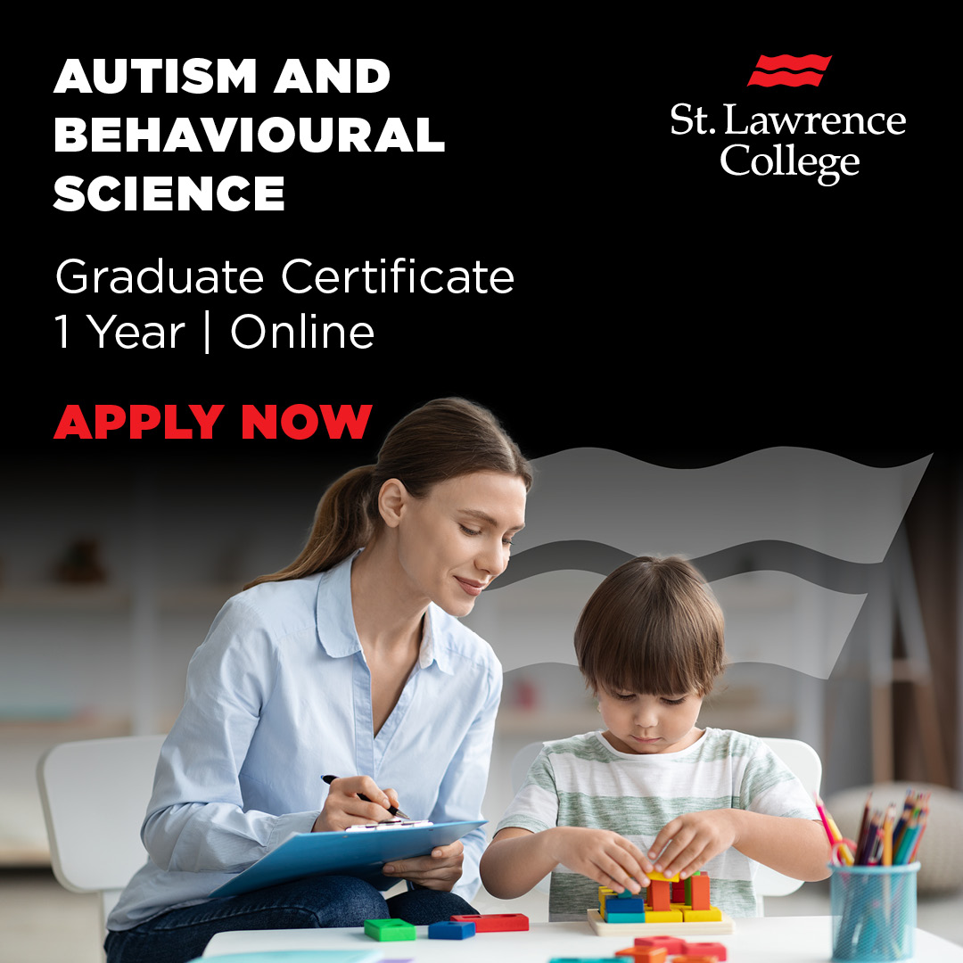 St. Lawrence College Facebook ad: Build a Career Helping Others Apply now. Start in September