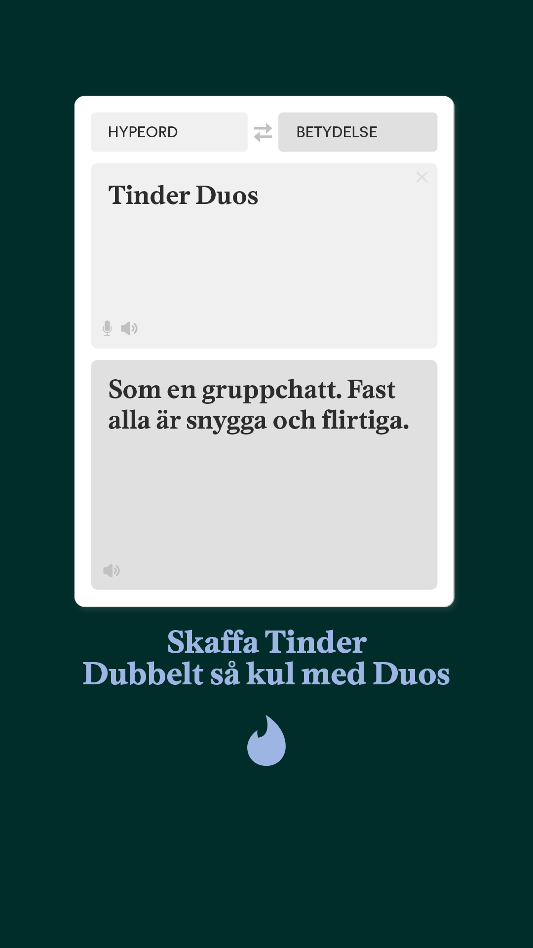 Tinder Facebook ad