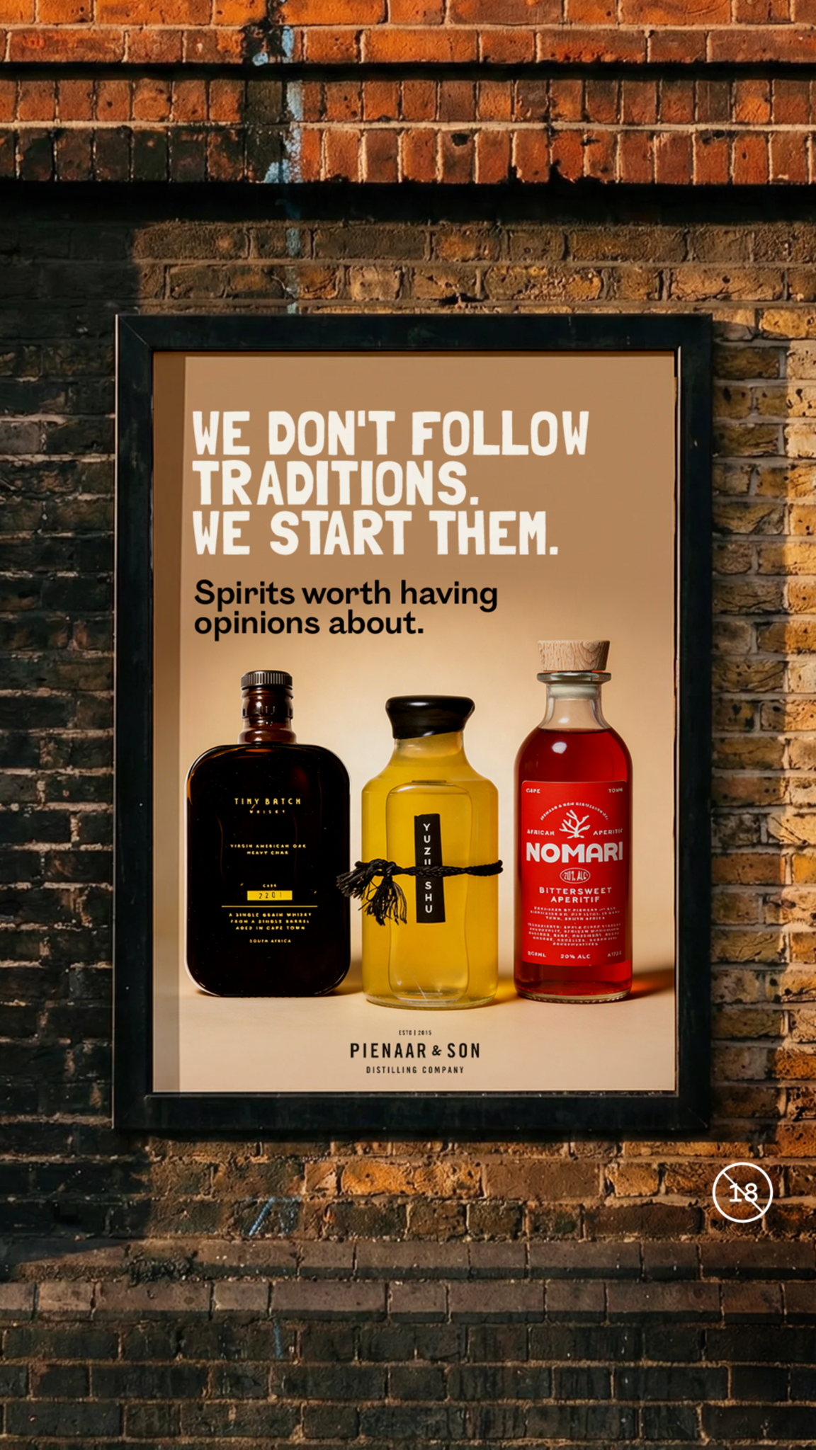 Pienaar & Son Distilling Co. Facebook ad: The Distillery That Does It Differently
