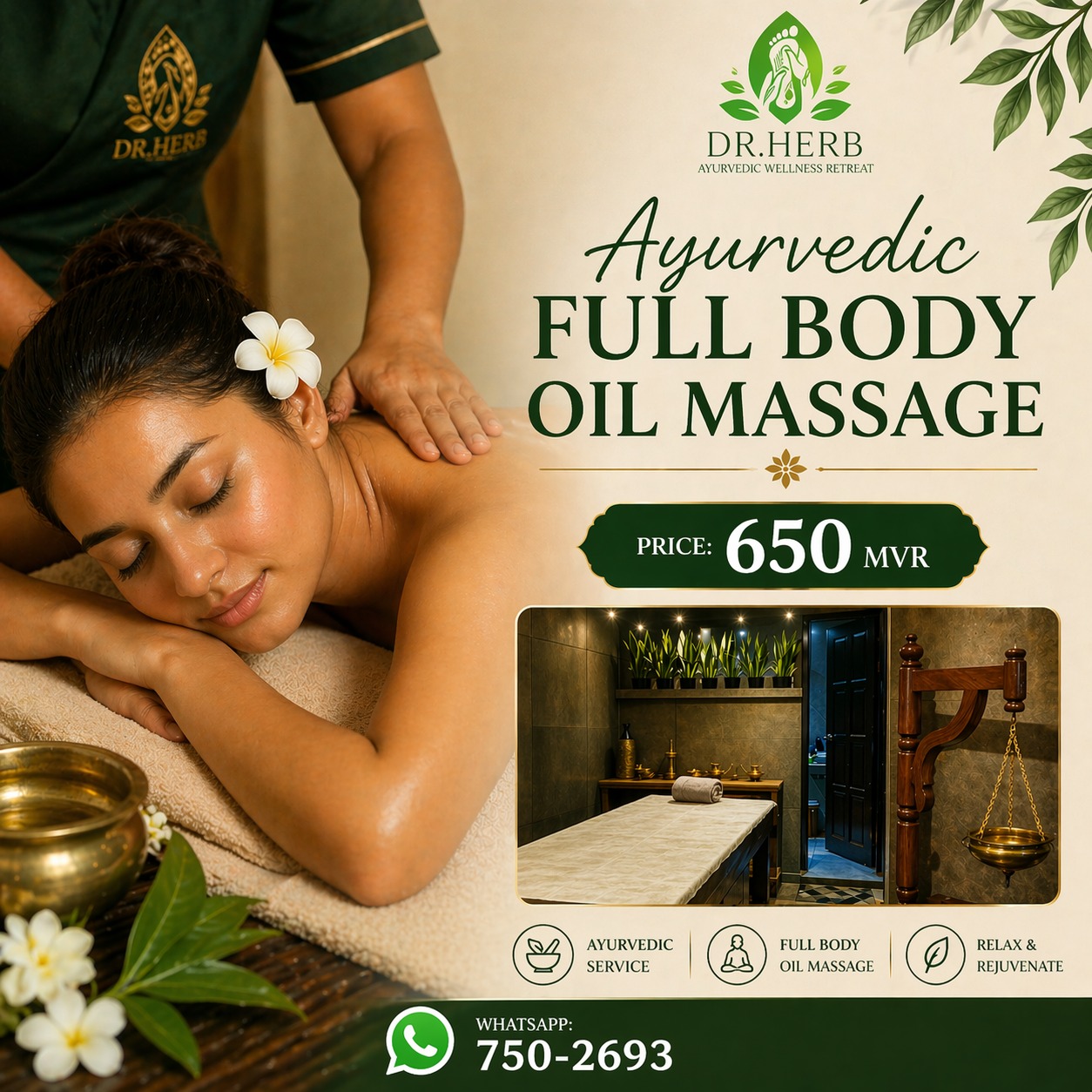 Dr.Herb Ayurvedic Wellness Retreat Facebook ad: Tired from work?