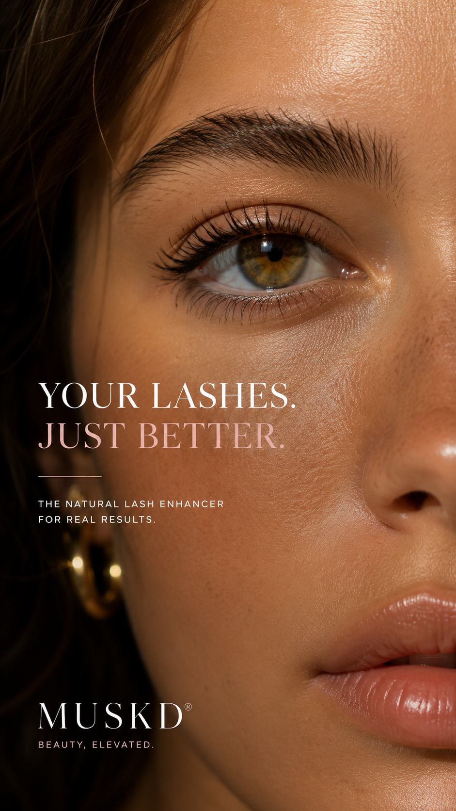 MUSKD Facebook ad: Real Lash Growth Without Extensions
