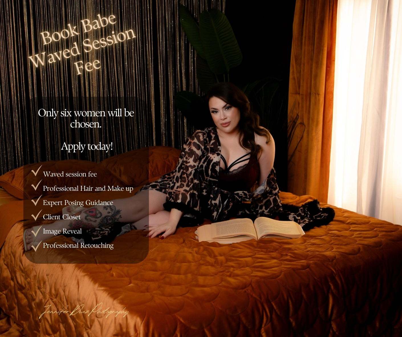 Jennifer Diaz Photography Facebook ad: Limited Edition Book Babe Sessions!