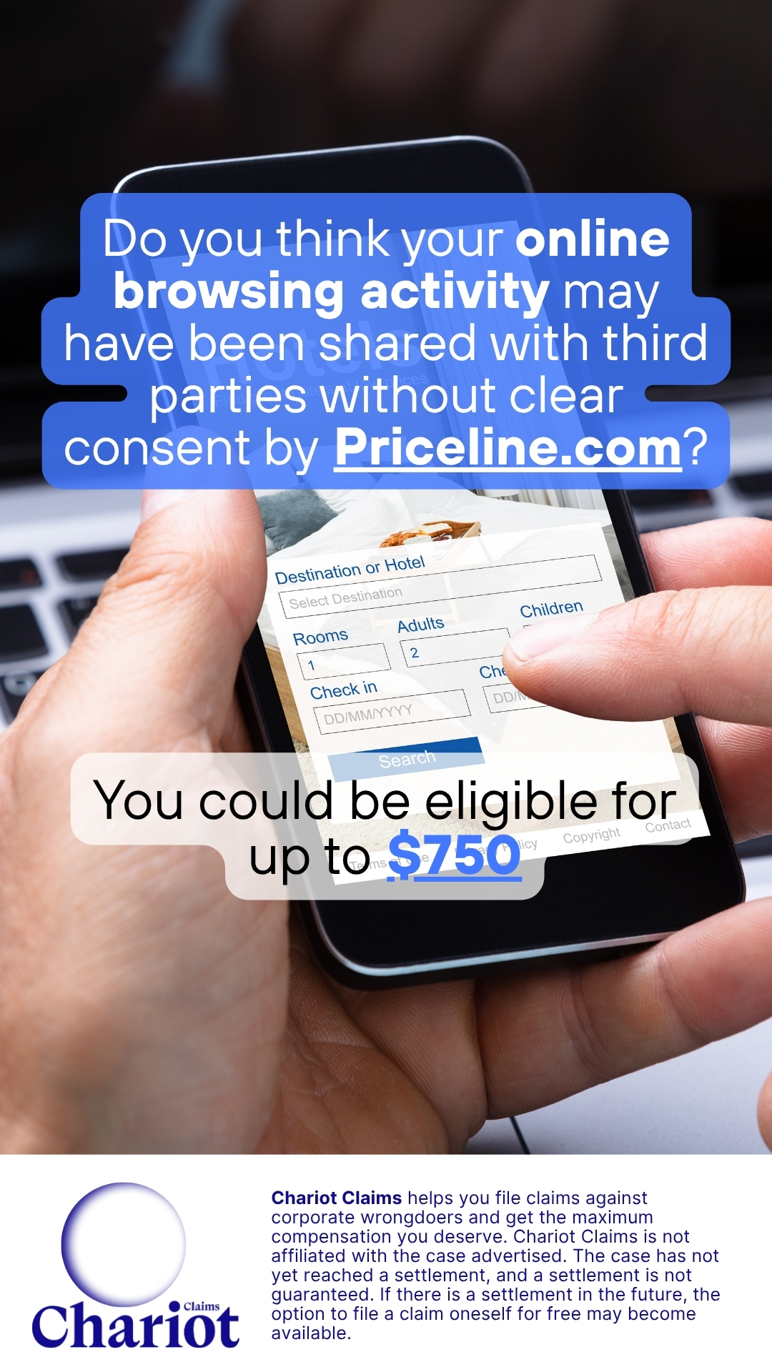 Chariot Claims - formerly ClaimClam Facebook ad