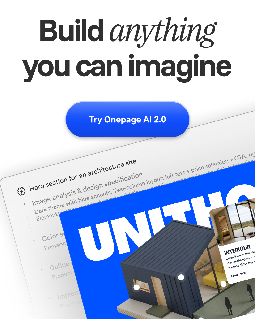 Onepage Facebook ad
