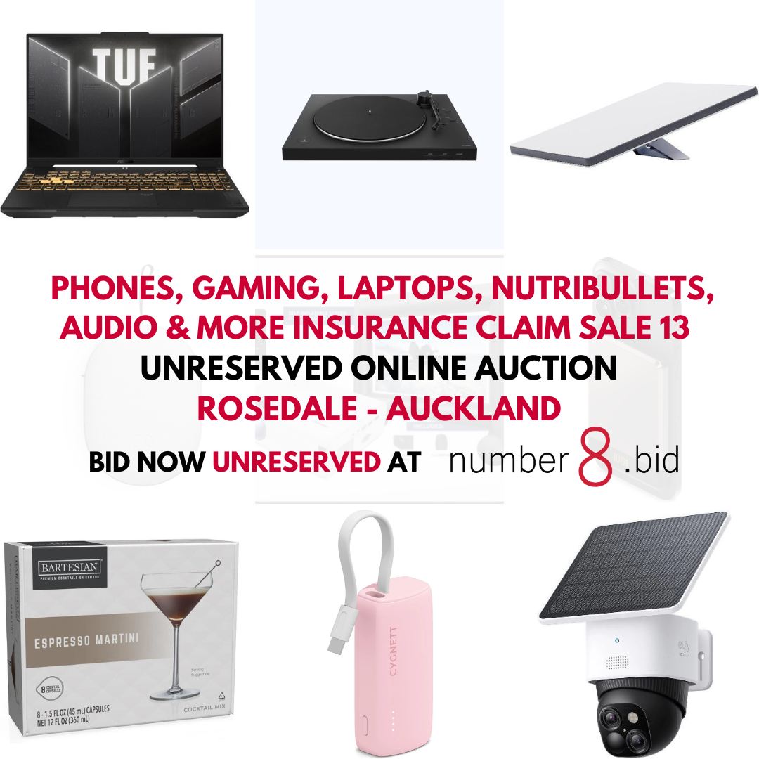 Number 8 Solutions Facebook ad: PHONES, GAMING, LAPTOPS, AUDIO, NUTRIBULLET, VINYLS & MORE…
