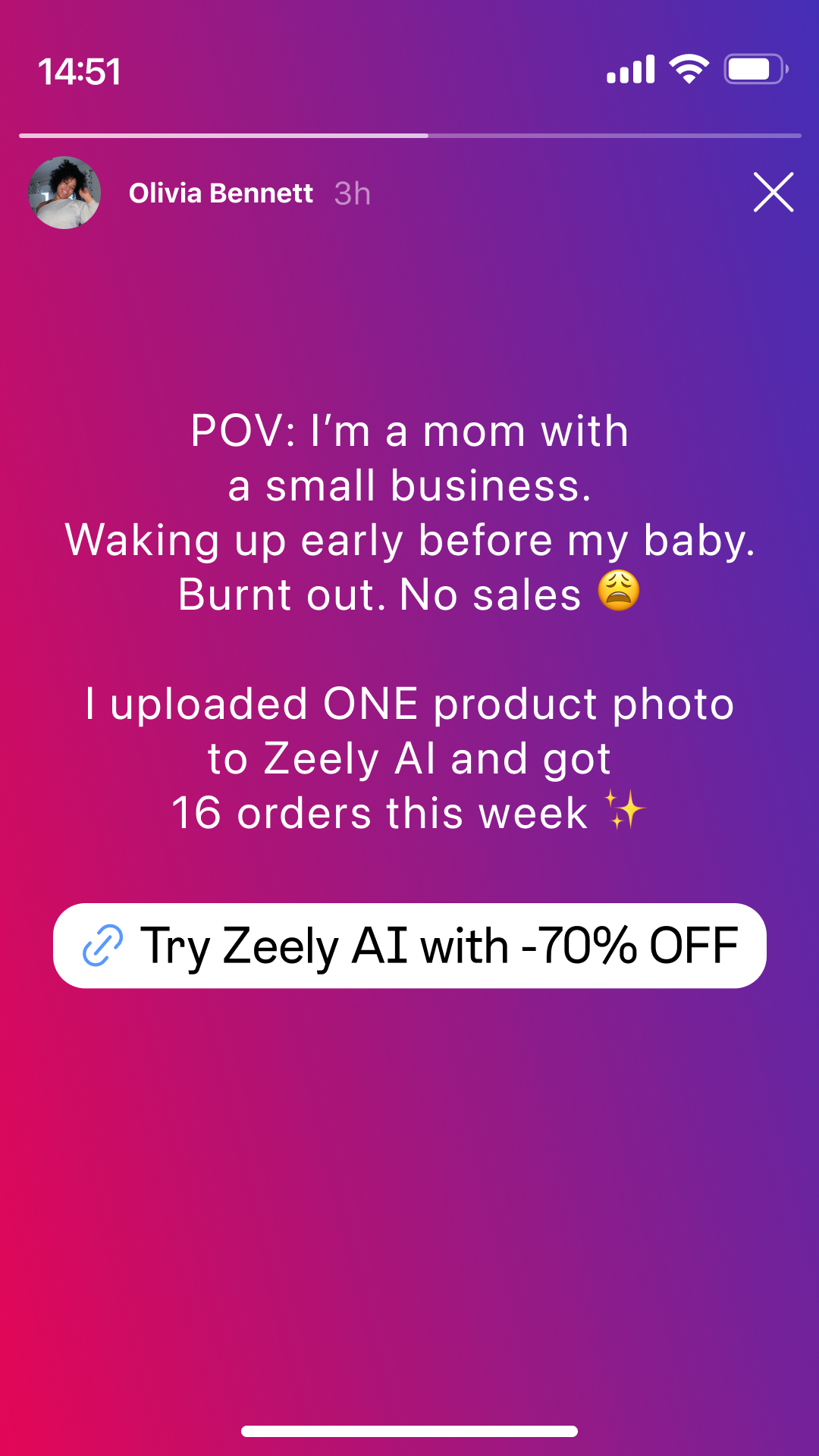 Zeely Facebook ad