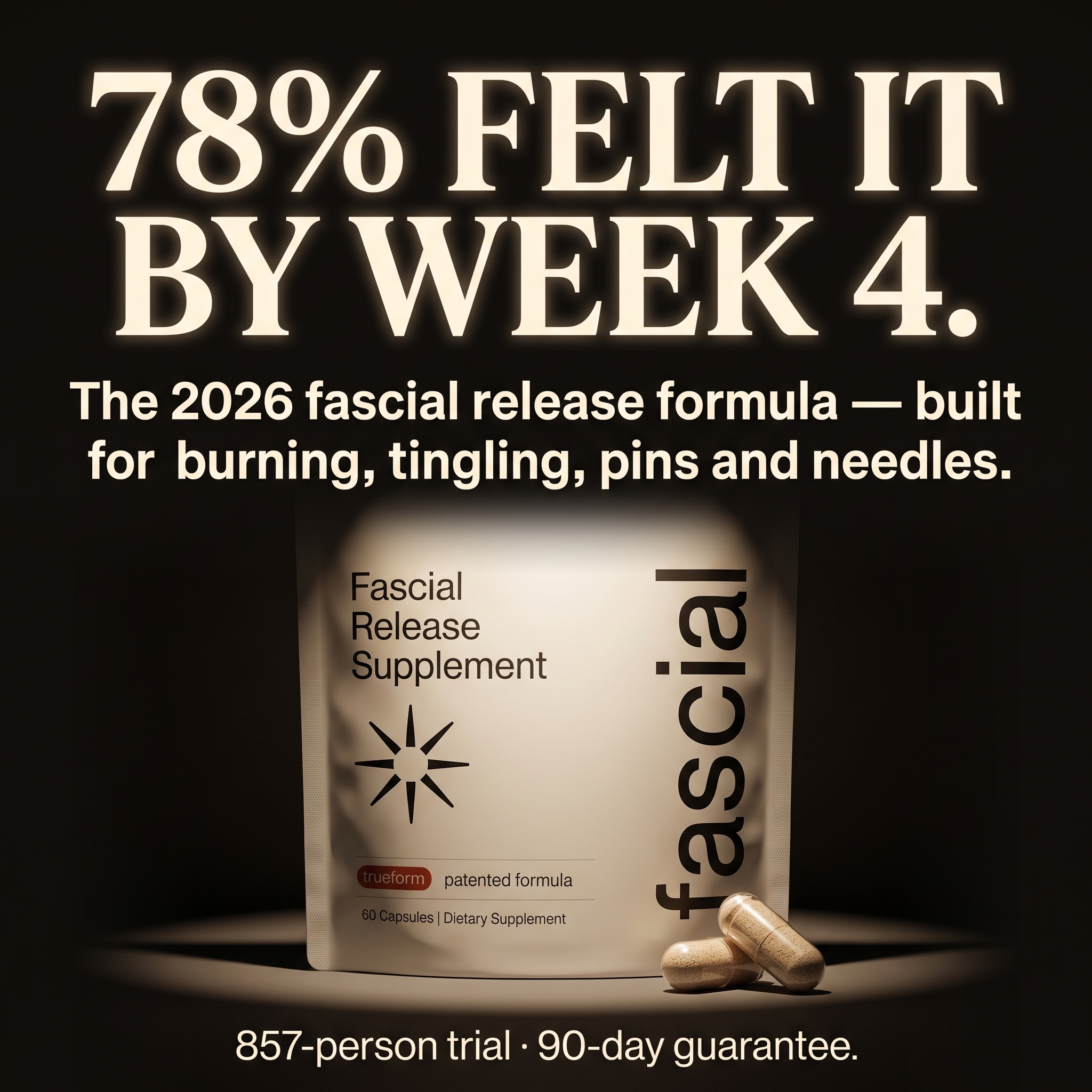 Fascial Labs Facebook ad: The First Supplement Built For The Tissue Around Your Nerves