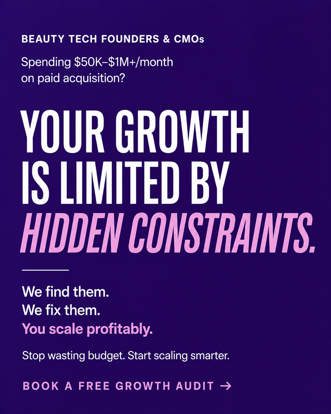 Rozee Digital Facebook ad: Scale Your Beauty Tech Brand Profitably