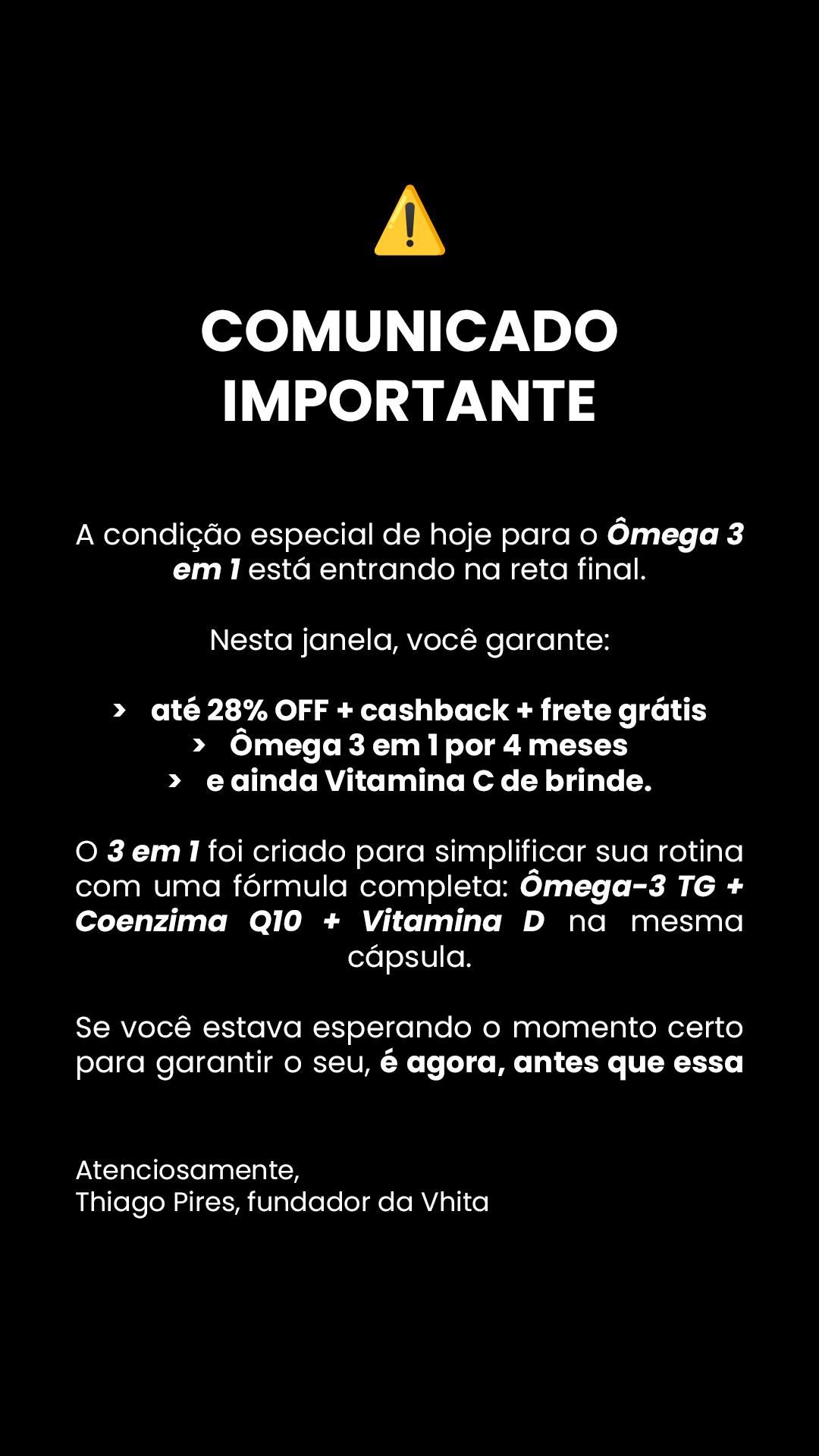 Vhita Brasil Facebook ad