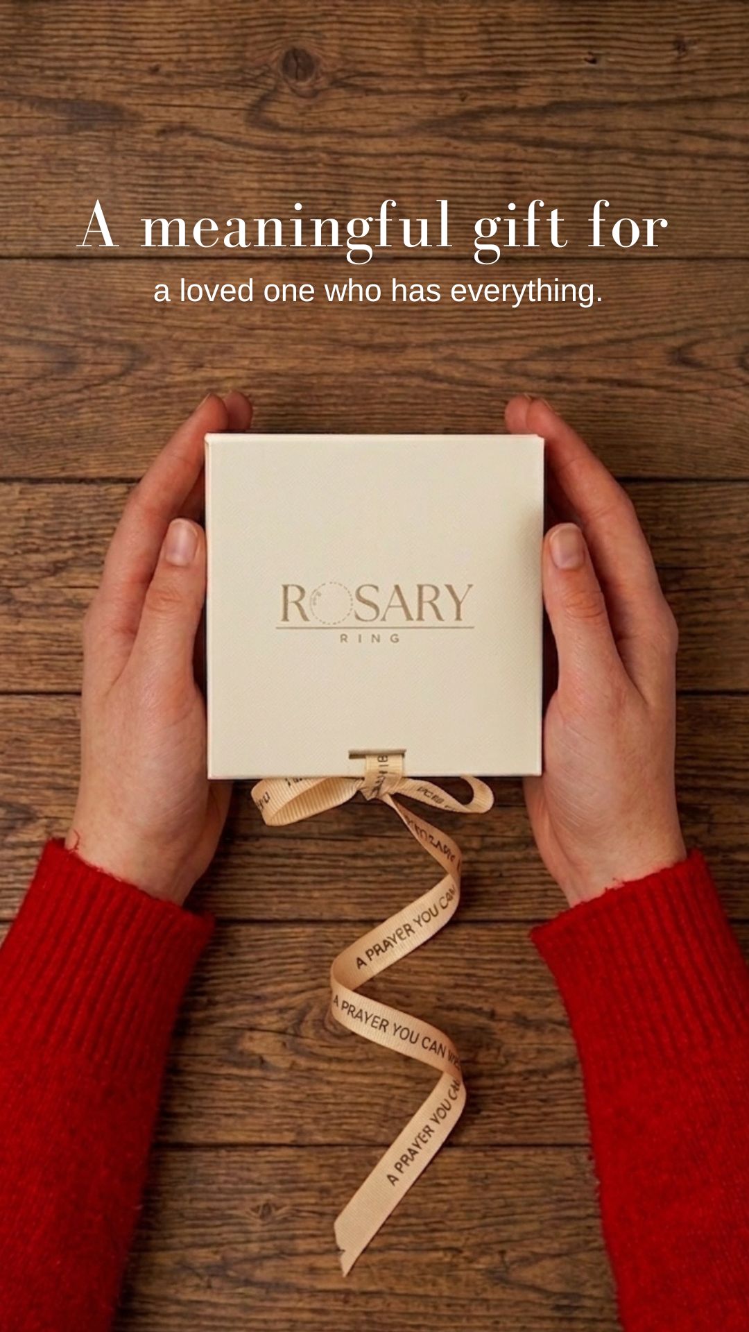 The Rosary Ring Facebook ad: A PRAYER YOU CAN WEAR