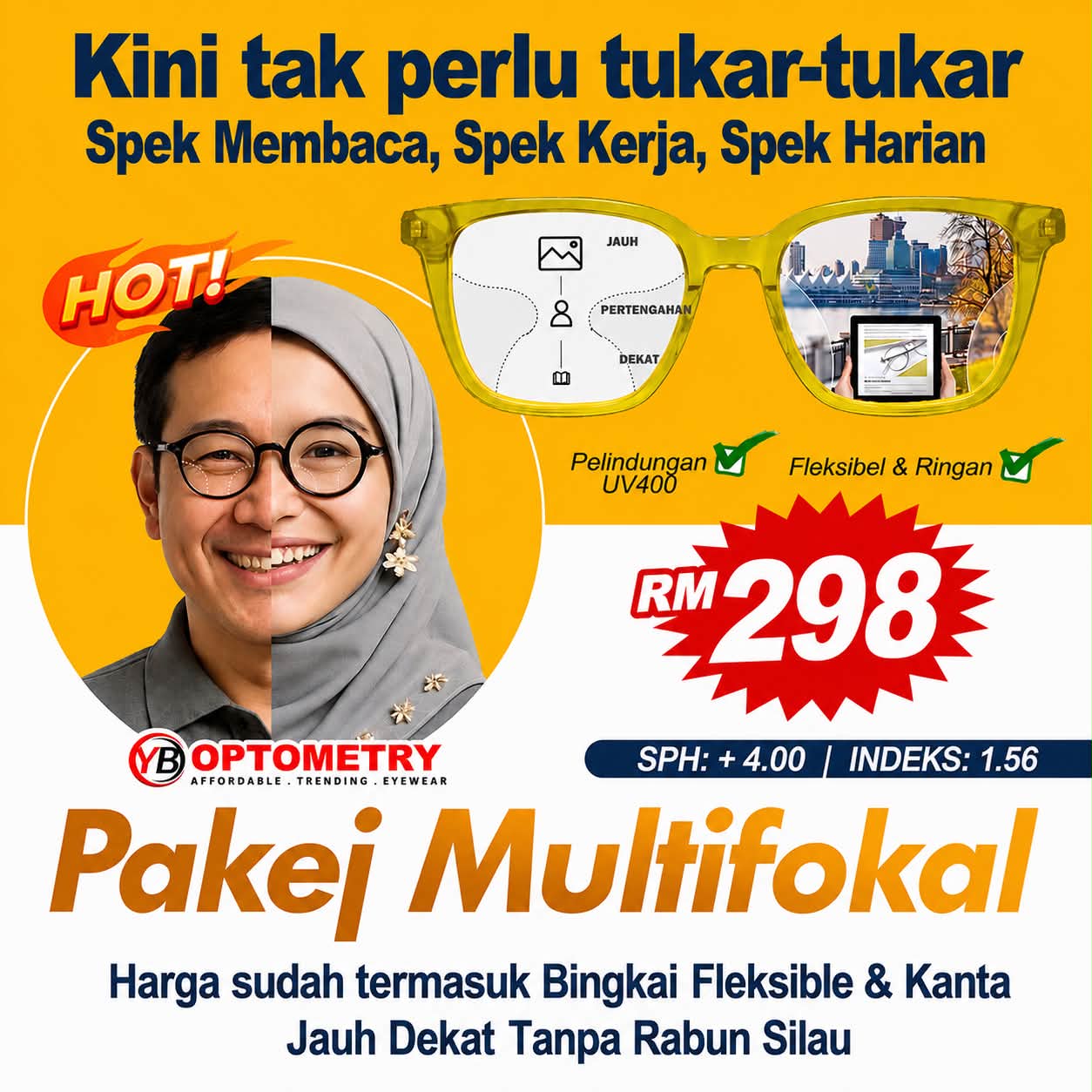 YB Optometry Facebook ad: ππππππππΎπΌπ / πΏπππππΌπ ππππΌπ /β¦