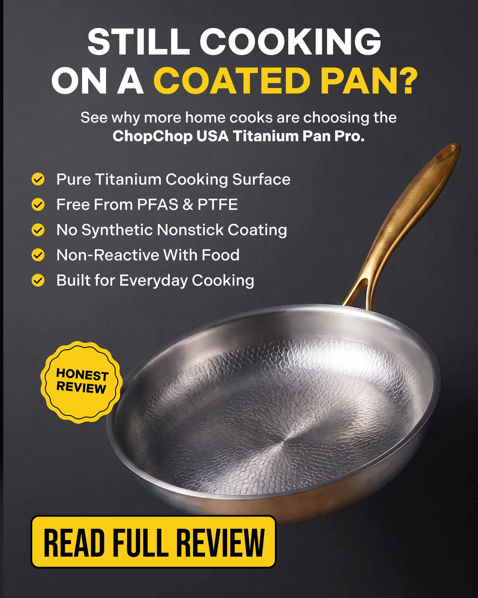 ChopChop USA Facebook ad: Titanium Pan Pro Review: Is It Worth the Upgrade?