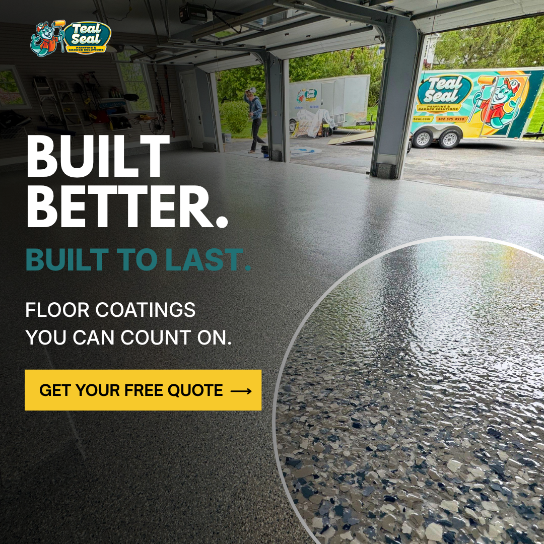 Teal Seal Painting & Garage Solutions Facebook ad: Get Your Free Quote Today!