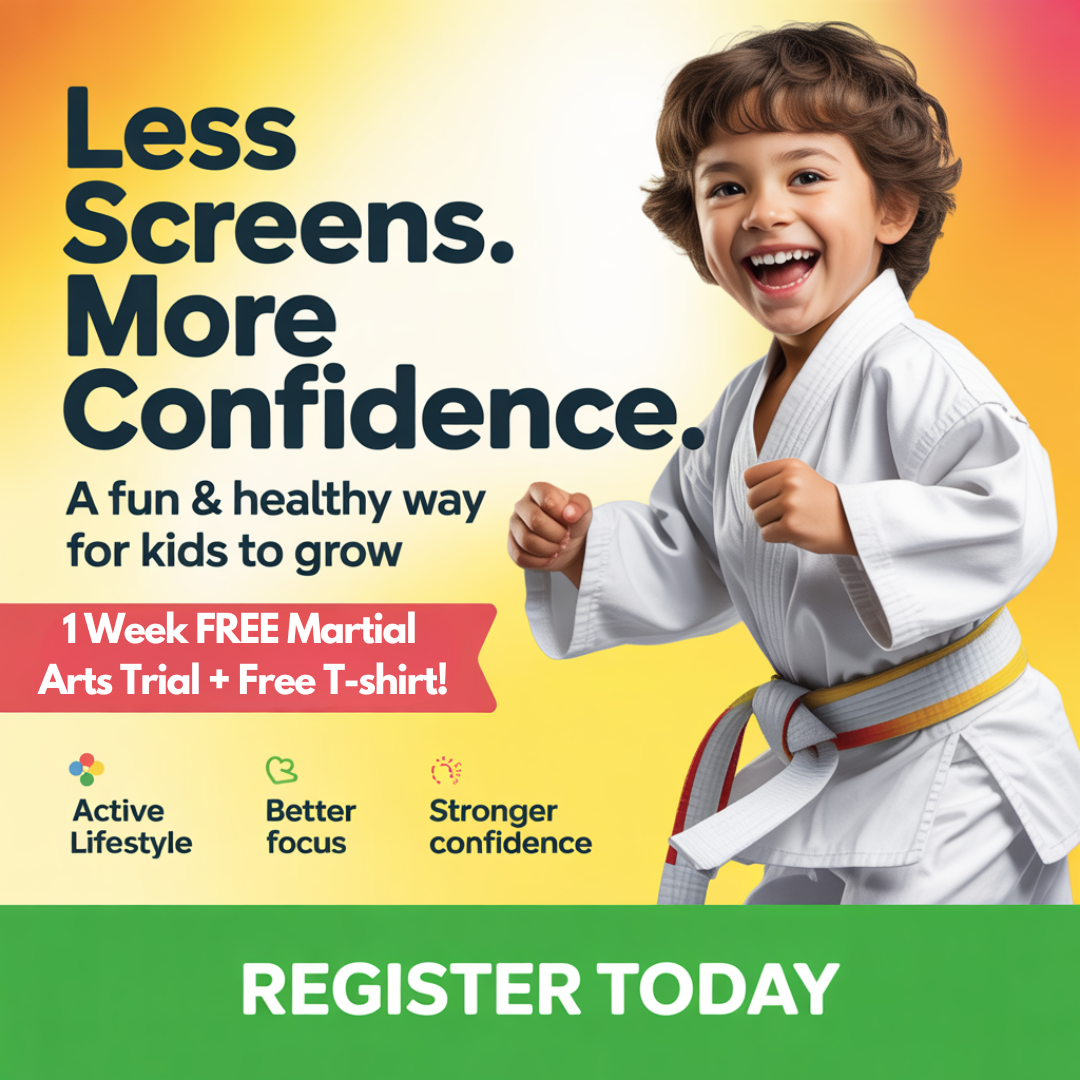 Echo Martial Arts Facebook ad: 7-Day Free Trial Martial Arts + Free T-shirt
