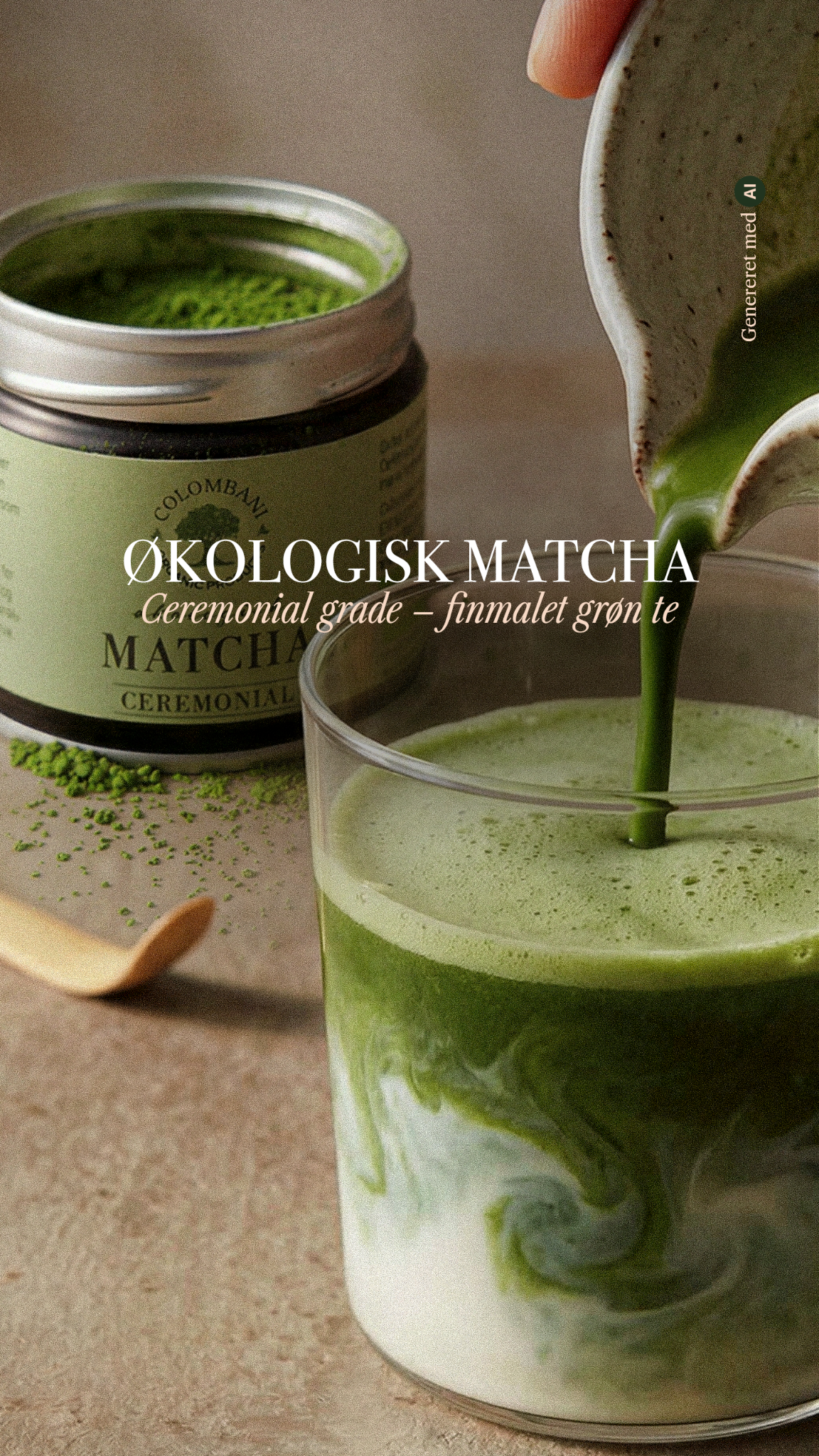 Colombani.dk Facebook ad: Økologisk matcha te fra Kagoshima