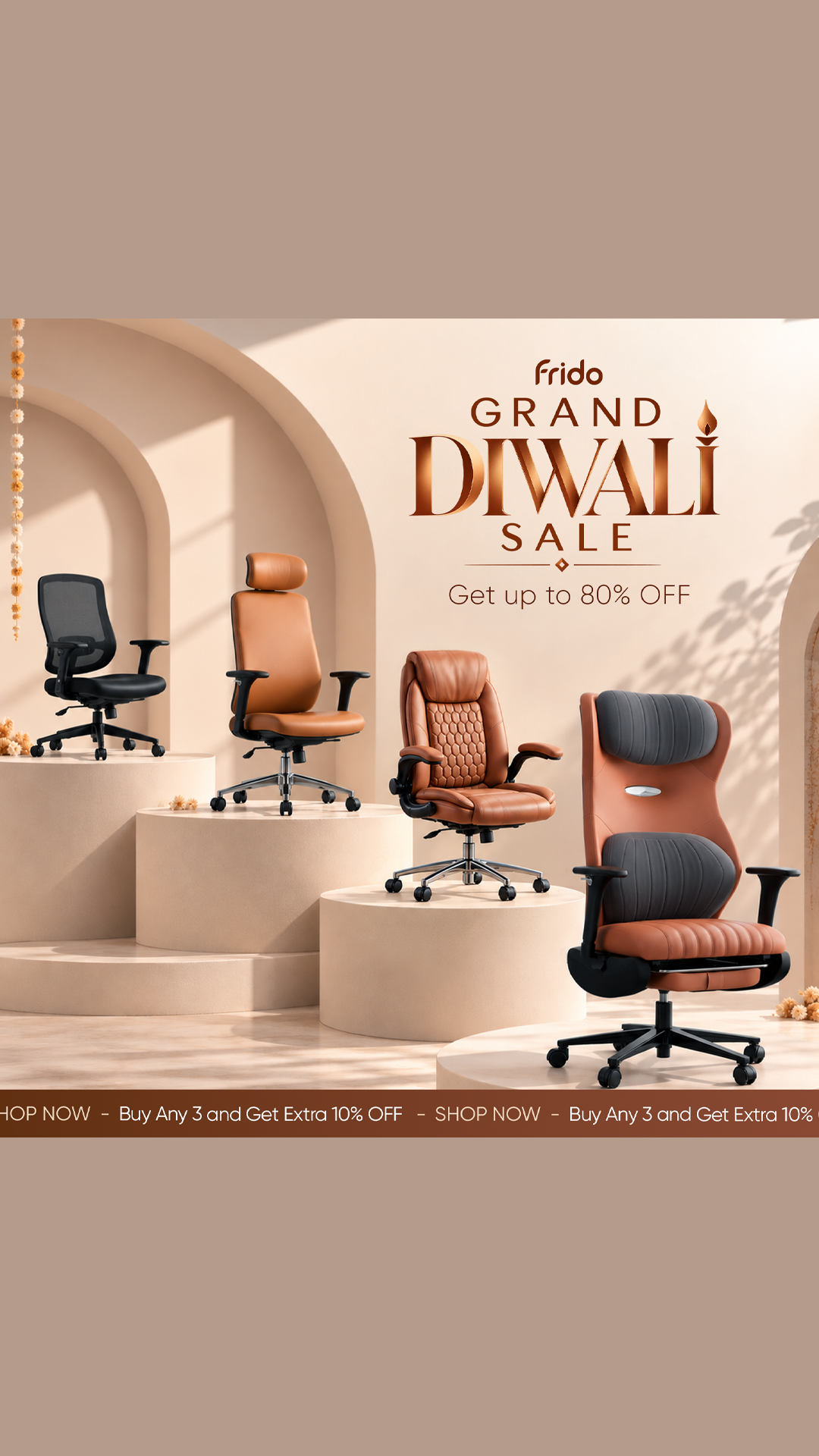Frido Facebook ad: Give your workspace a Diwali makeover! Upgrade now & save…