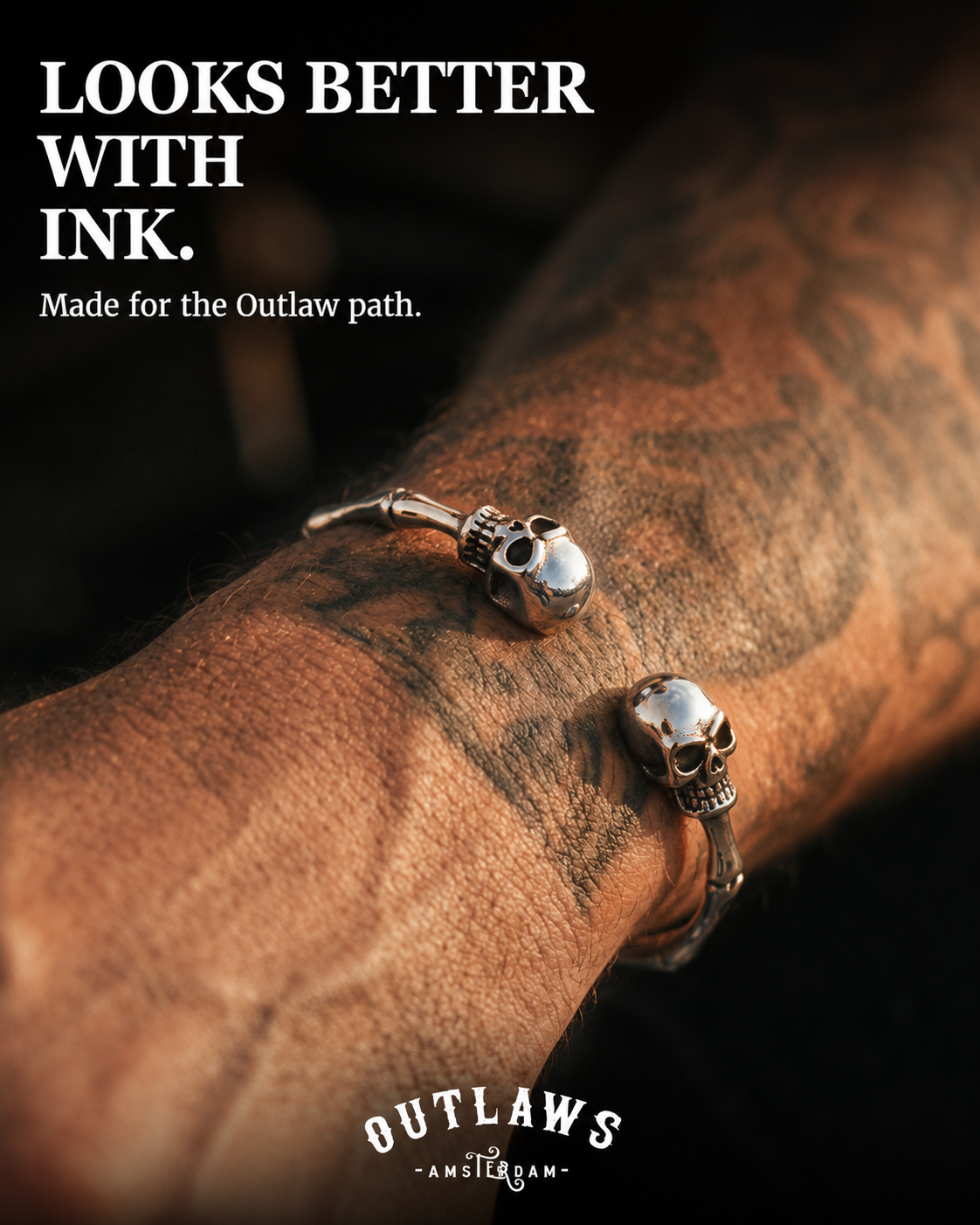 Outlaws Amsterdam Facebook ad: The Skulled Bracelet