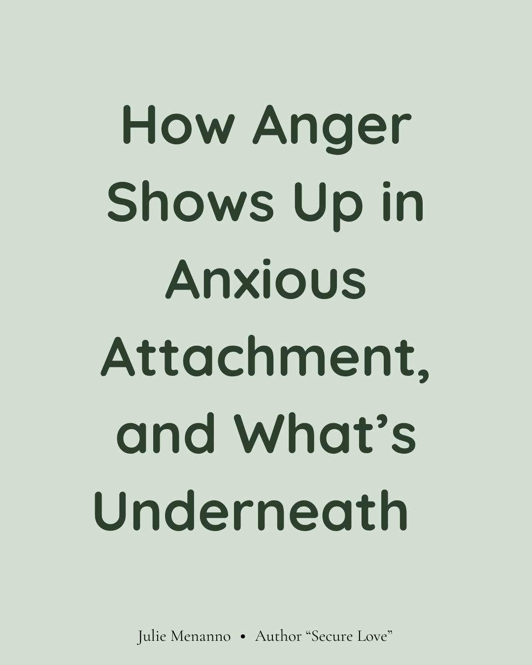 The Secure Relationship Facebook ad: If you have an anxious attachment style, anger…