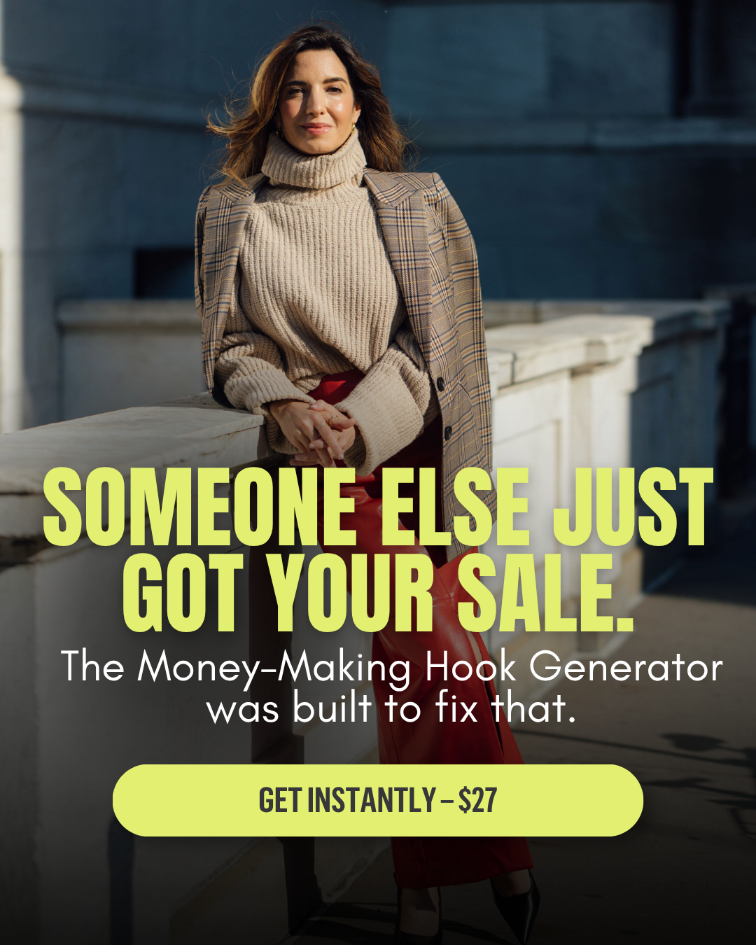 Marie Forleo Facebook ad: Make more sales with strong hooks!