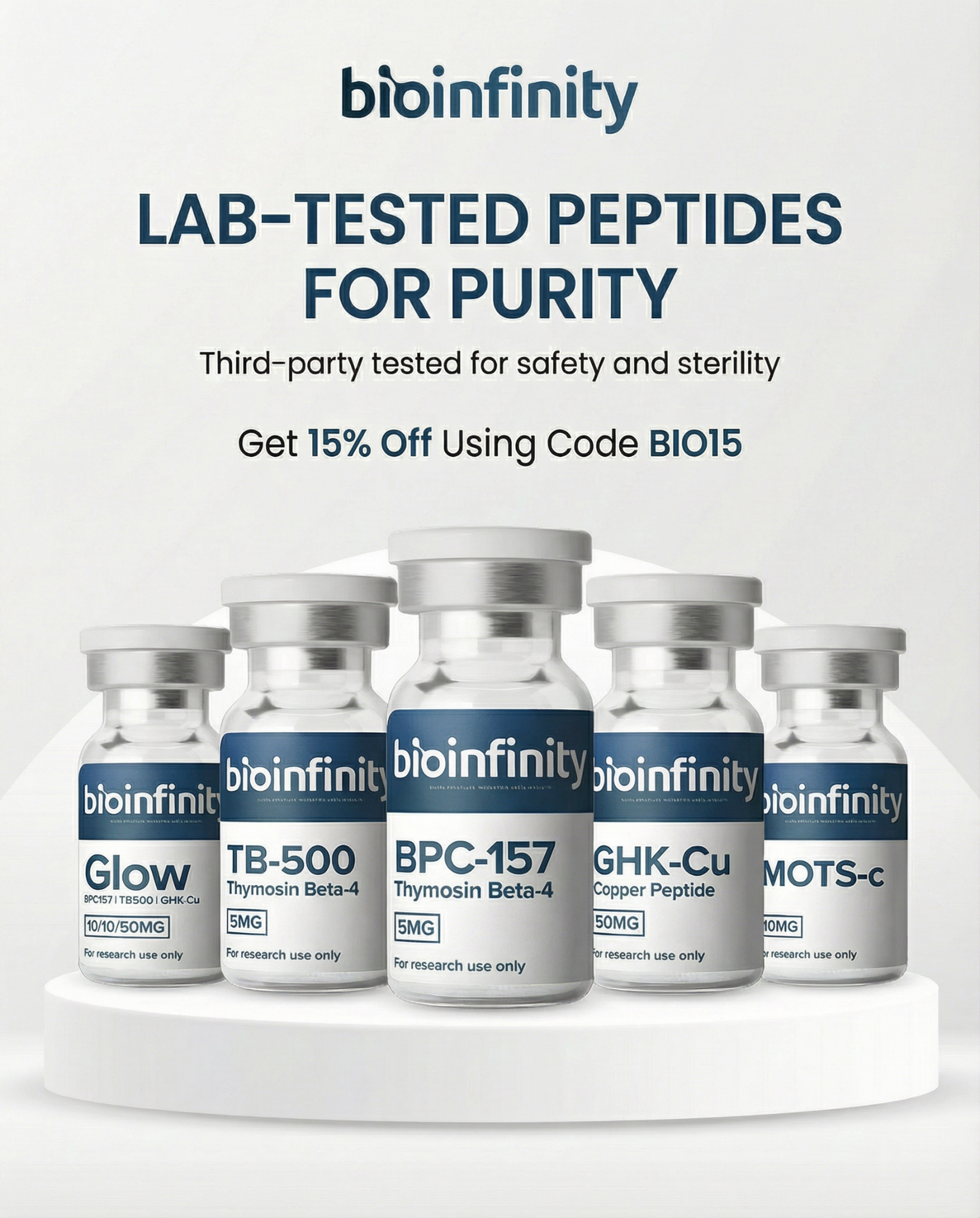 Bio lnfinity Facebook ad: Get 15% Off - Use Code: BIO15