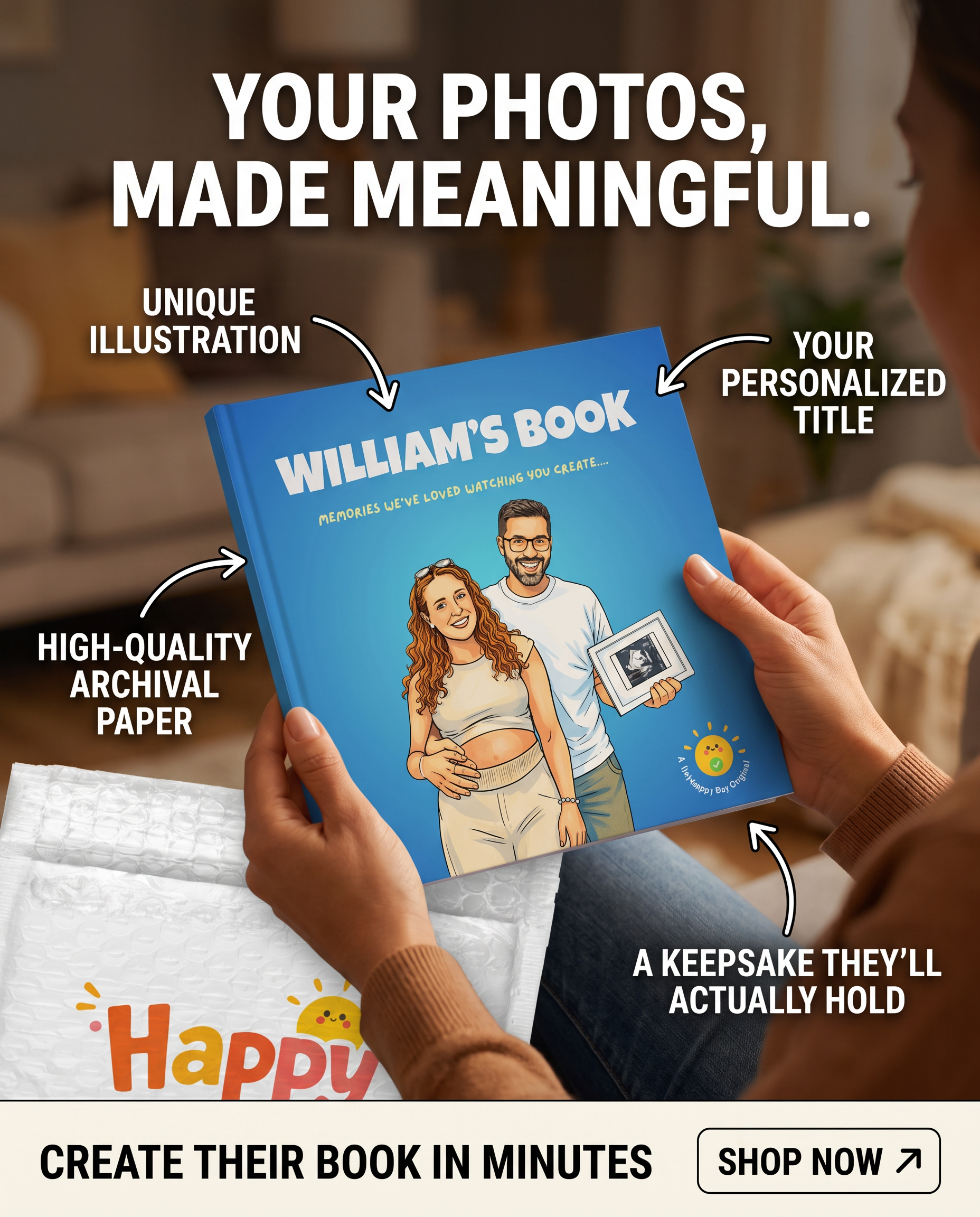 Happy Pages Facebook ad