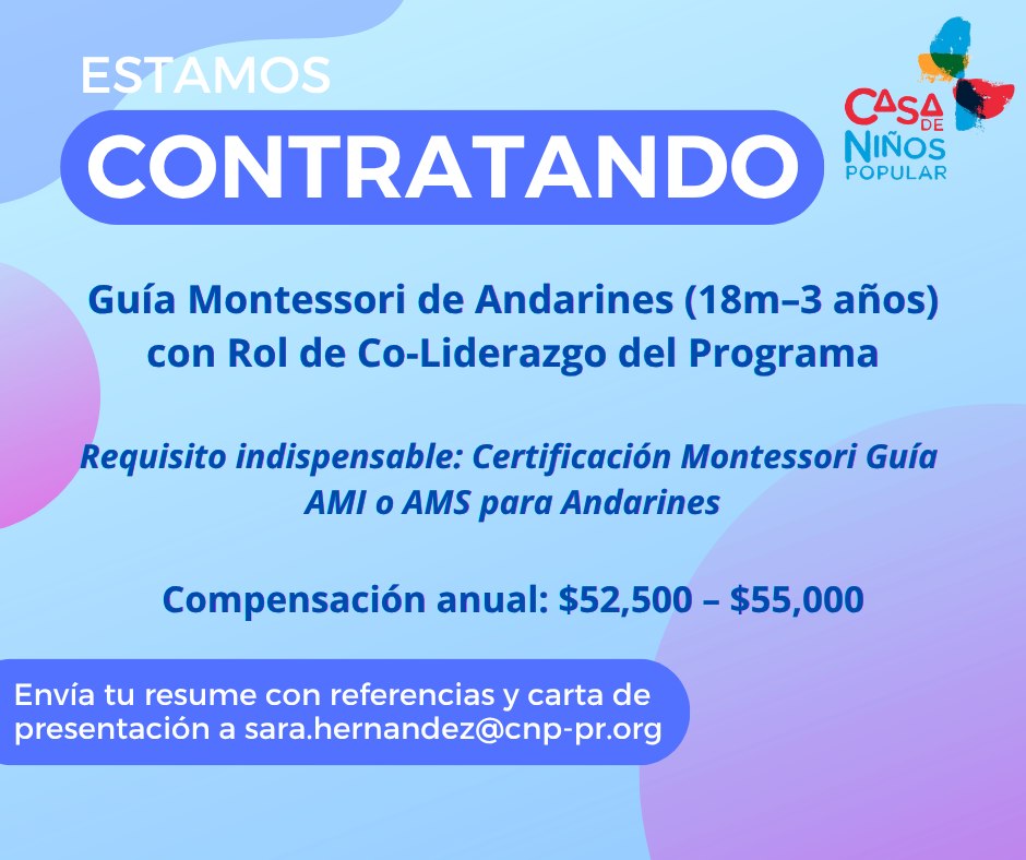 Casa de Niños Popular Facebook ad: Convocatoria Abierta