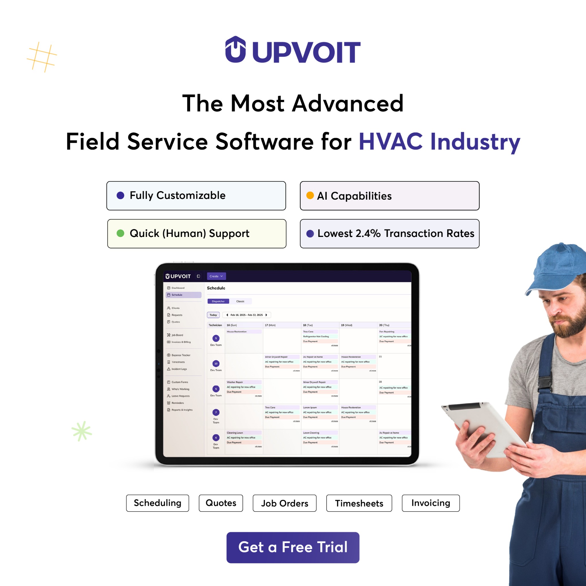 Upvoit Facebook ad: One Platform Control