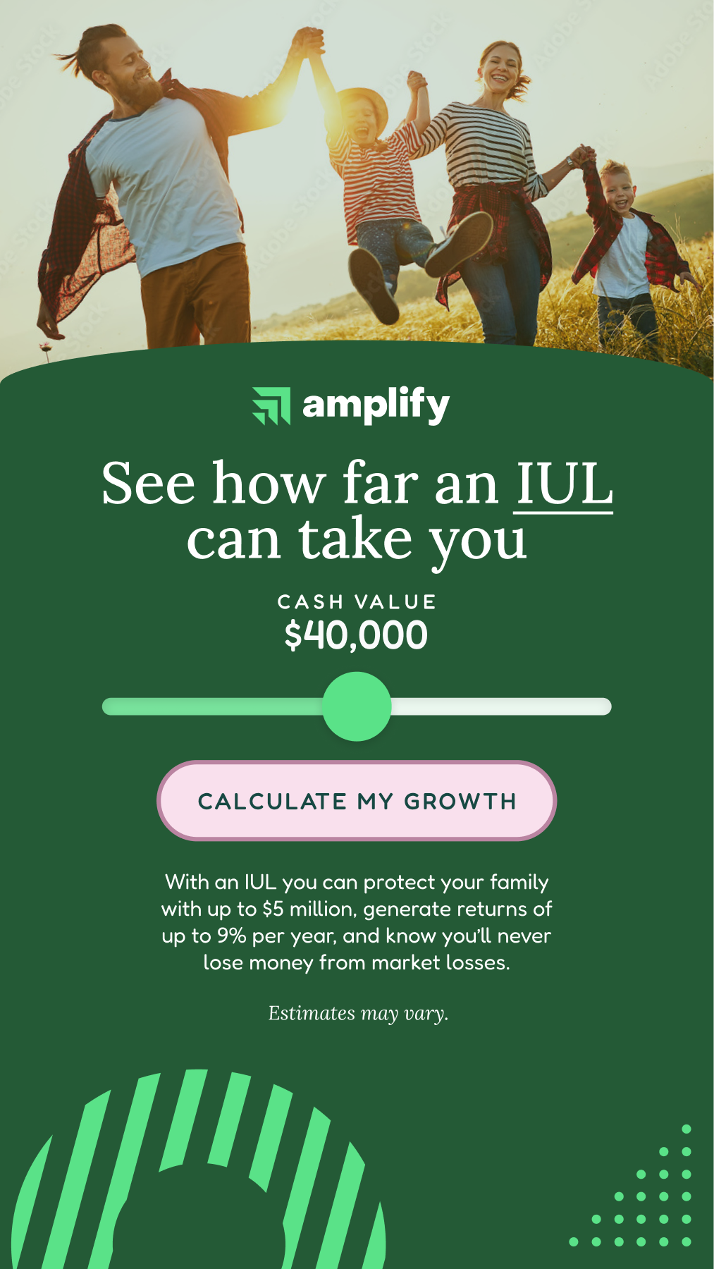 Amplify Life Insurance Facebook ad