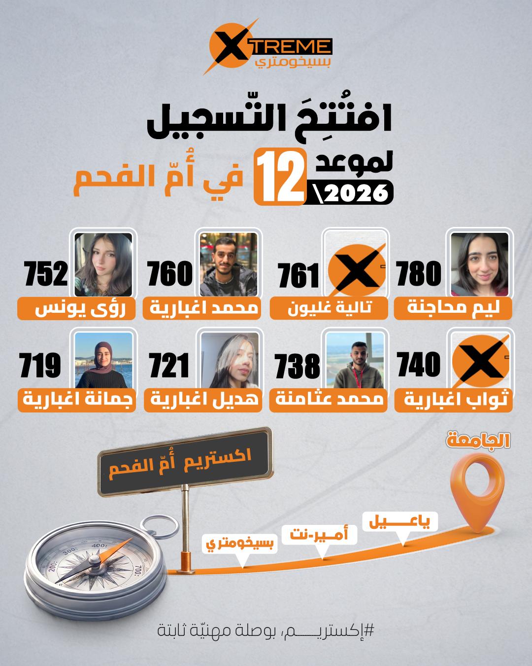 Xtreme Psychometry اكستريم بسيخومتري Facebook ad: اِفتُتِحَ التّسجيل لدورات موعد 12/2026 أُمّ الفحم