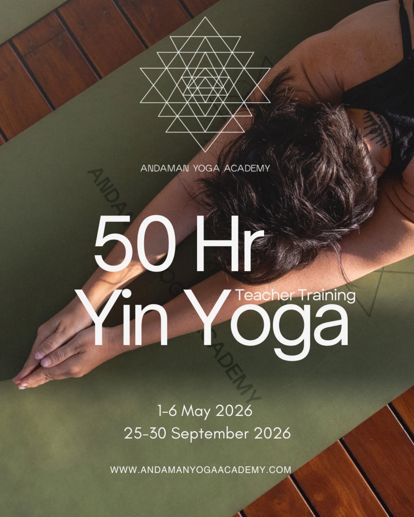 CC's Hideaway Facebook ad: 50-Hour Yin Yoga Course in Paradise