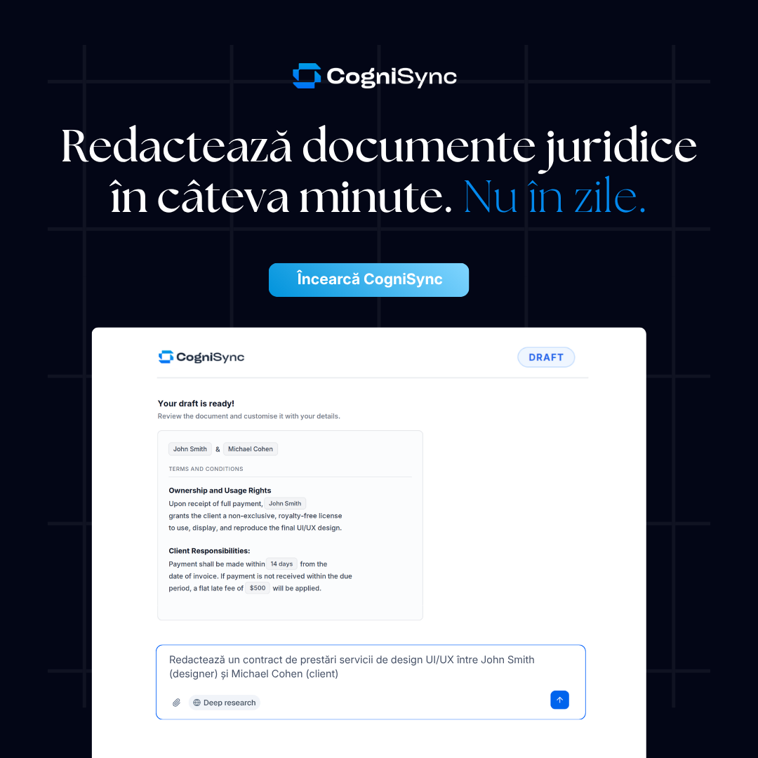 CogniSync AI Facebook ad: AI pentru avocați independenți, 69 USD/lună