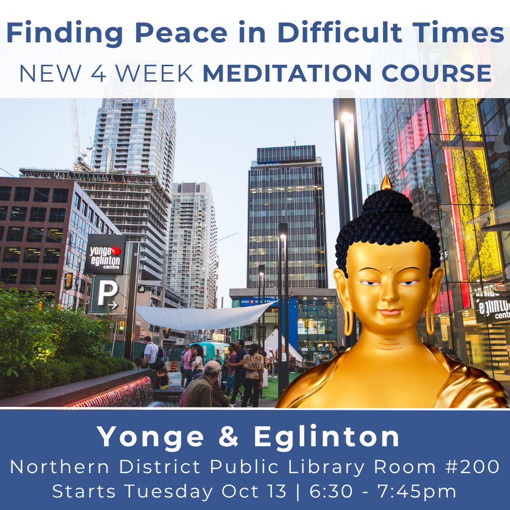 Kadampa Meditation Centre Canada Facebook ad: Meditation Classes at Northern District Public Library…