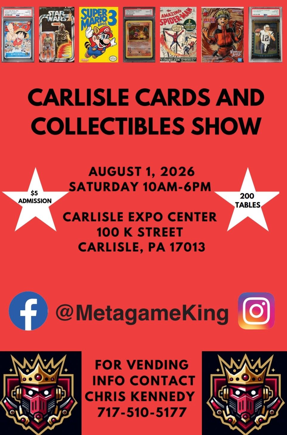 MetagameKing Facebook ad: Carlisle Cards and Collectibles Show