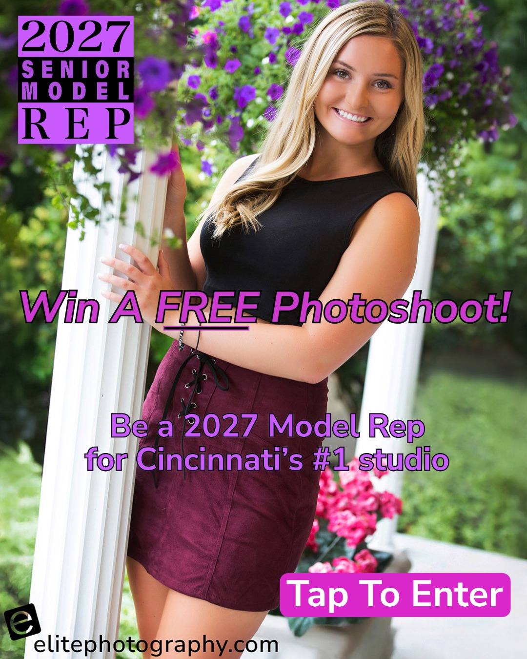 Elite Photography Facebook ad: LAST CHANCE: Win a FREE Photoshoot at Cincinnati's #1…