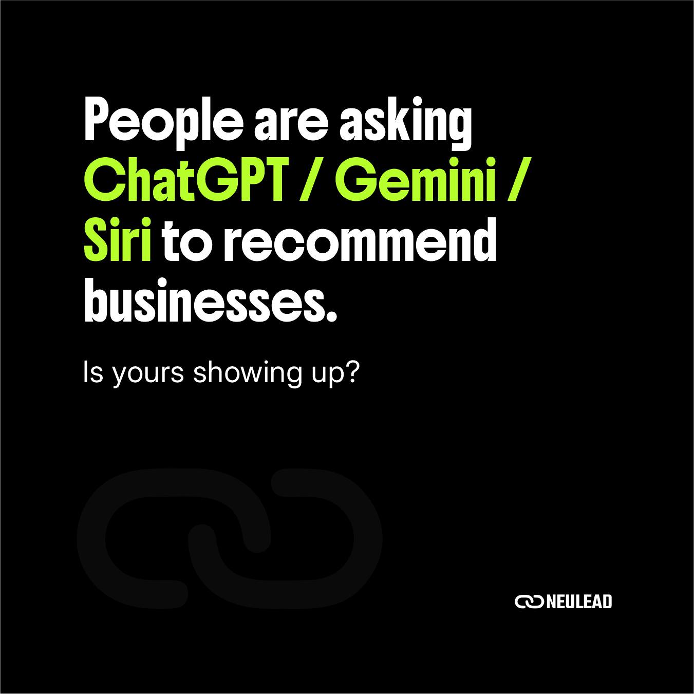 Neulead Facebook ad: People are now asking ChatGPT, Perplexity, and Google…