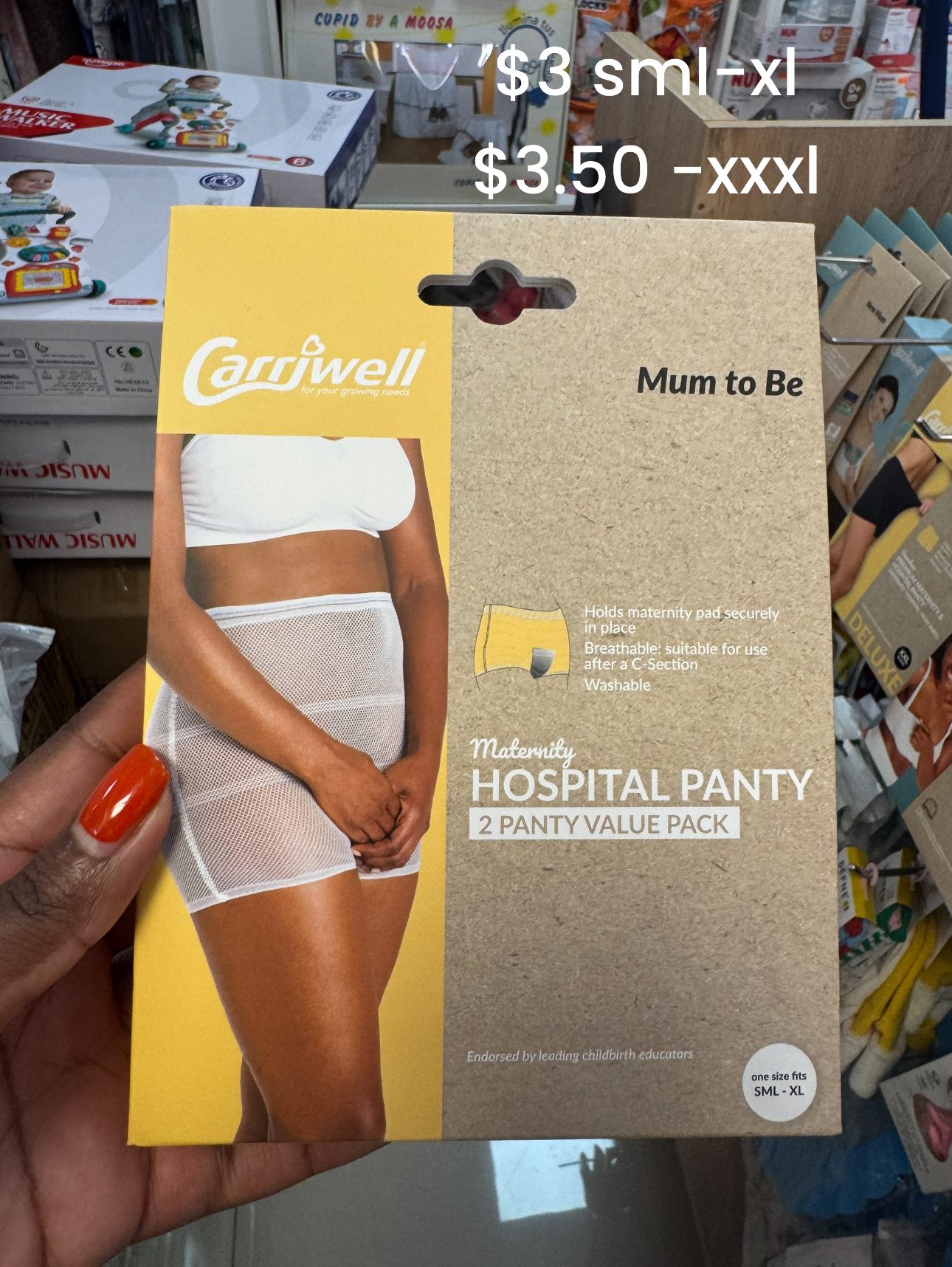 Mum and Baby’s Corner Store Facebook ad: Hospital bag blues?