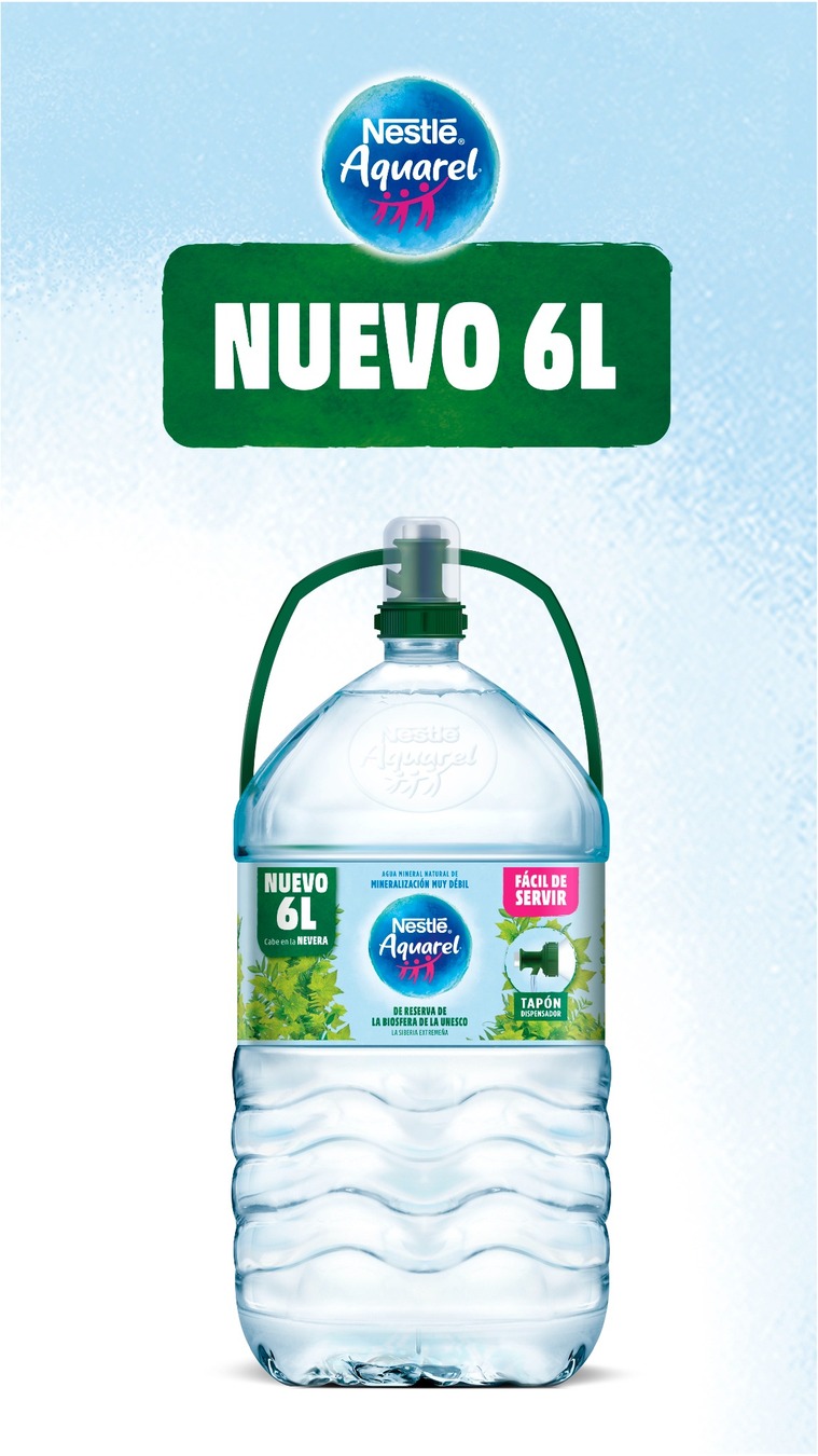 Nestlé Aquarel Facebook ad: ¡Descubre el nuevo formato 6L!