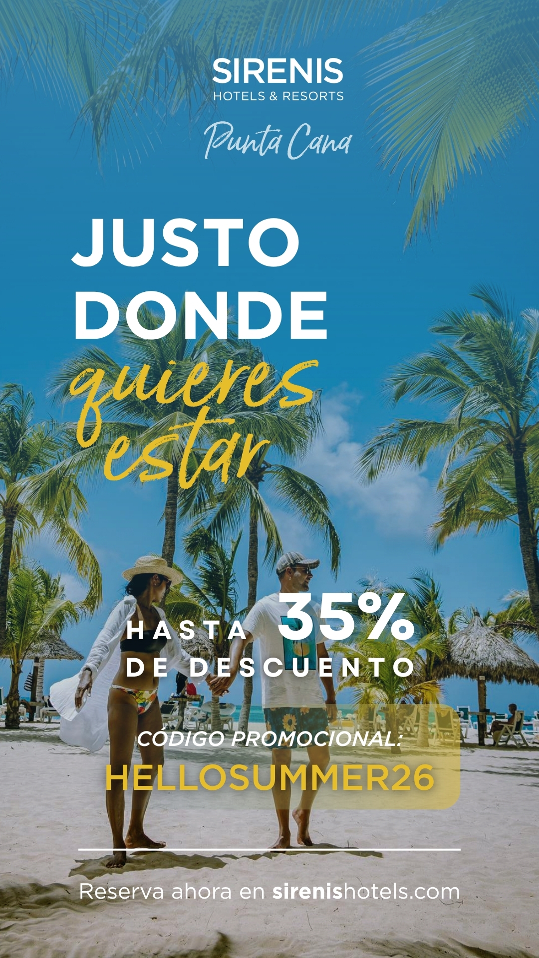 Grand Sirenis Punta Cana Resort Facebook ad from May 19, 2026