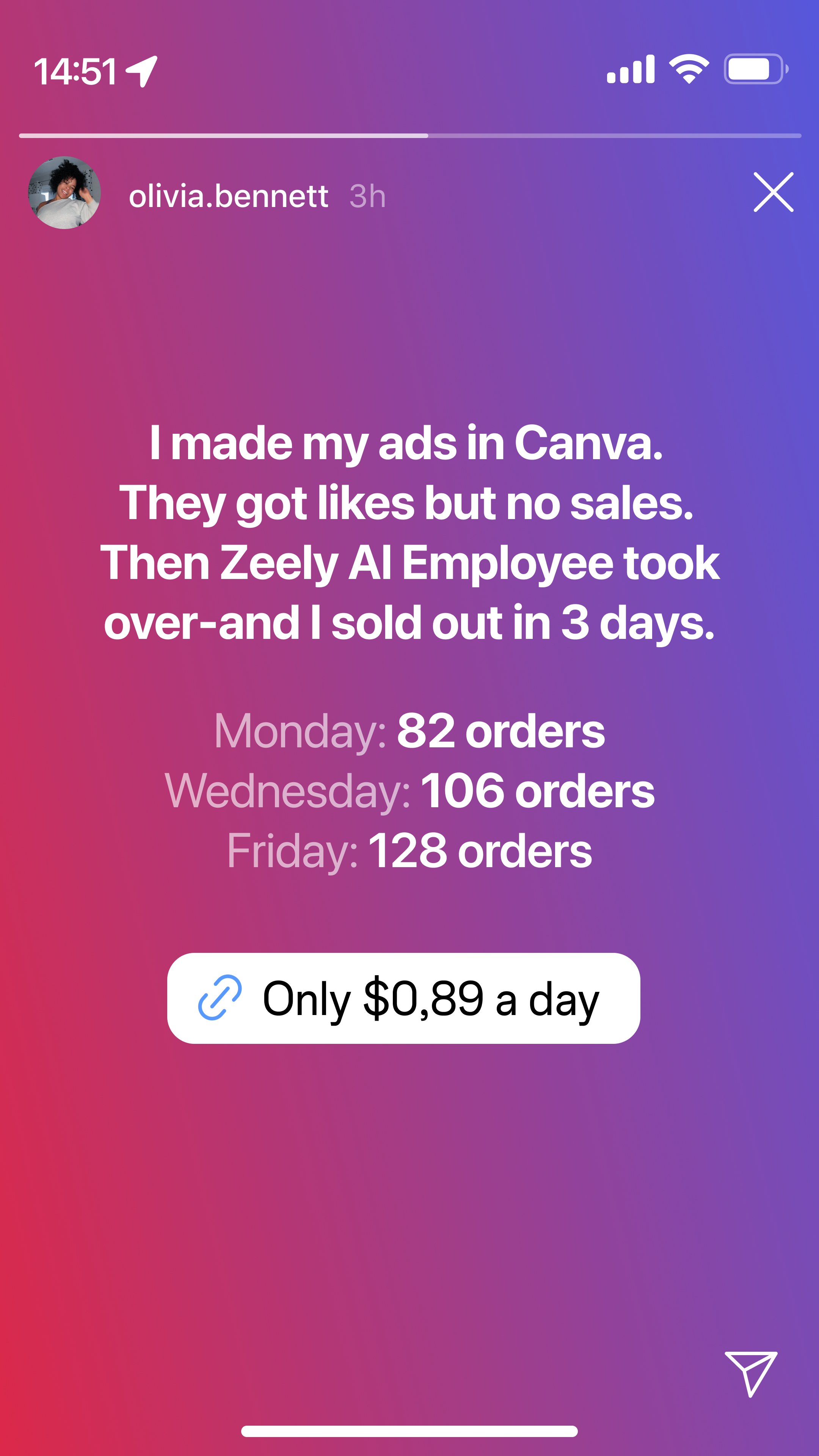 Zeely Facebook ad